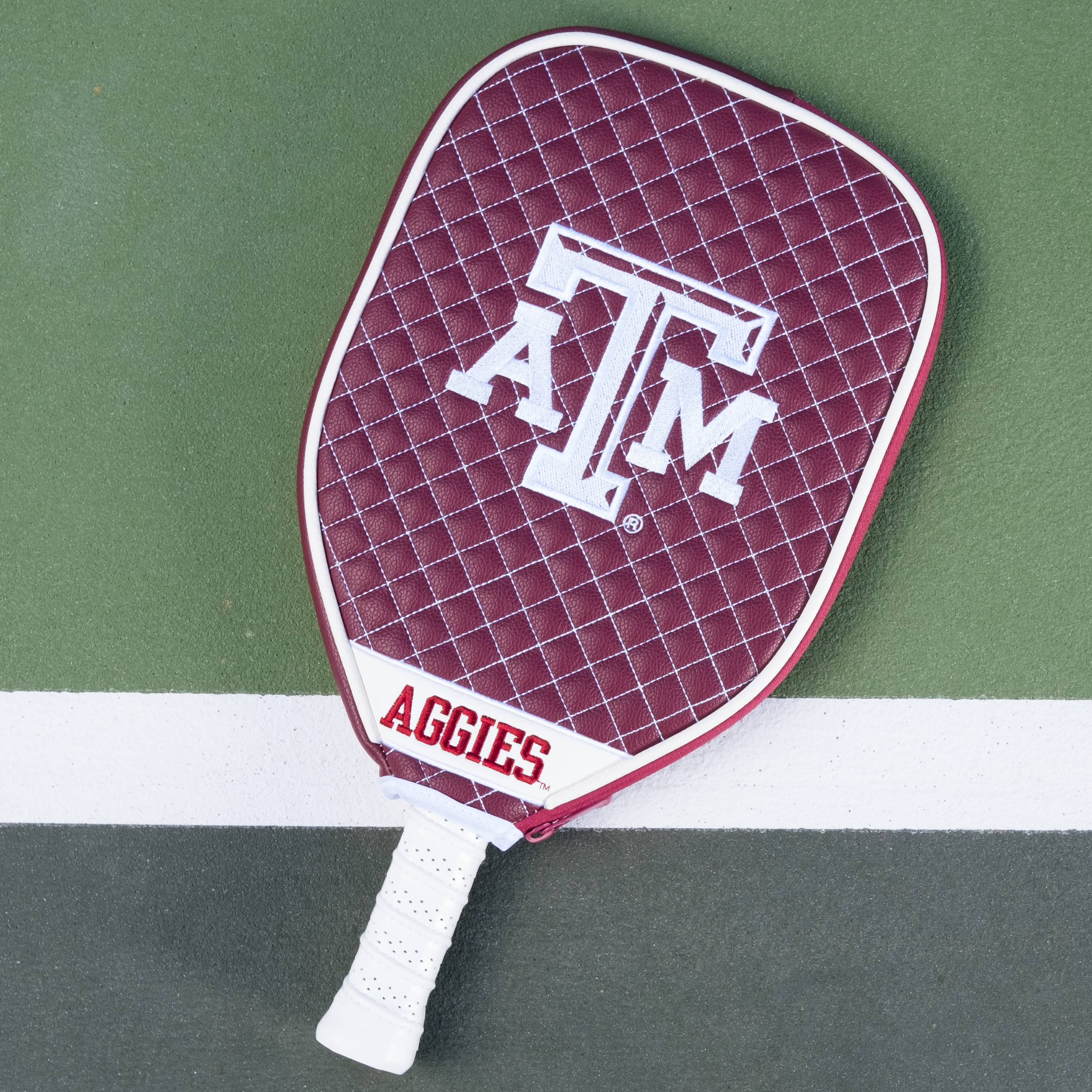 Texas A&M Aggies Quilted Pickleball Paddle Cover (Maroon)