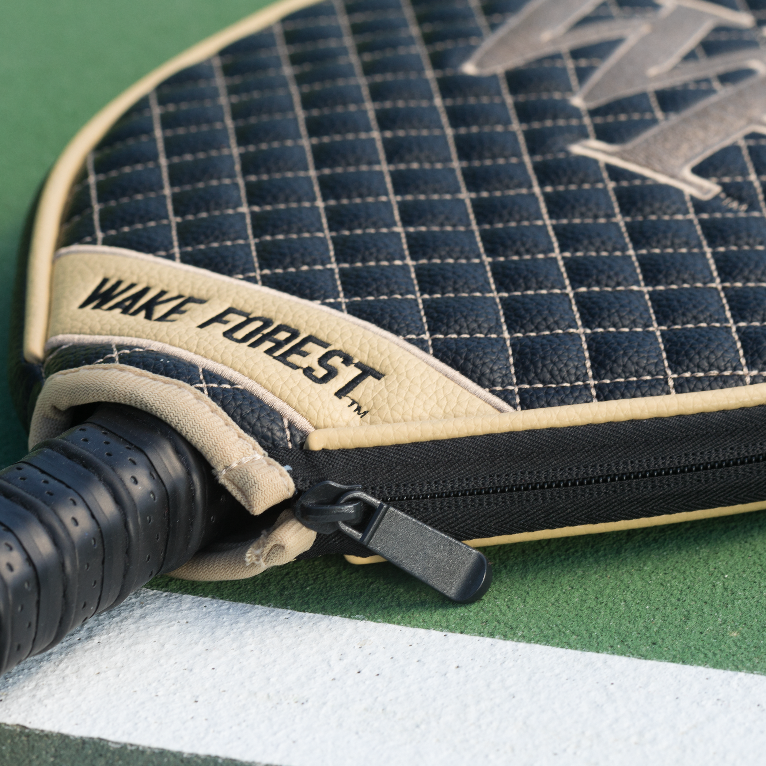 Wake Forest Demon Deacons Quilted Pickleball Paddle Cover (Black)