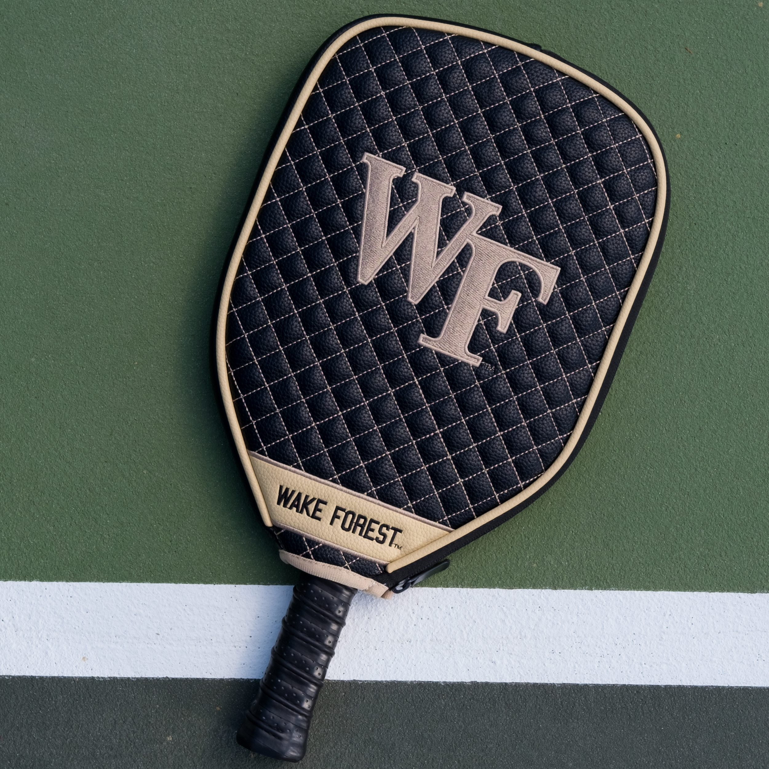 Wake Forest Demon Deacons Quilted Pickleball Paddle Cover (Black)