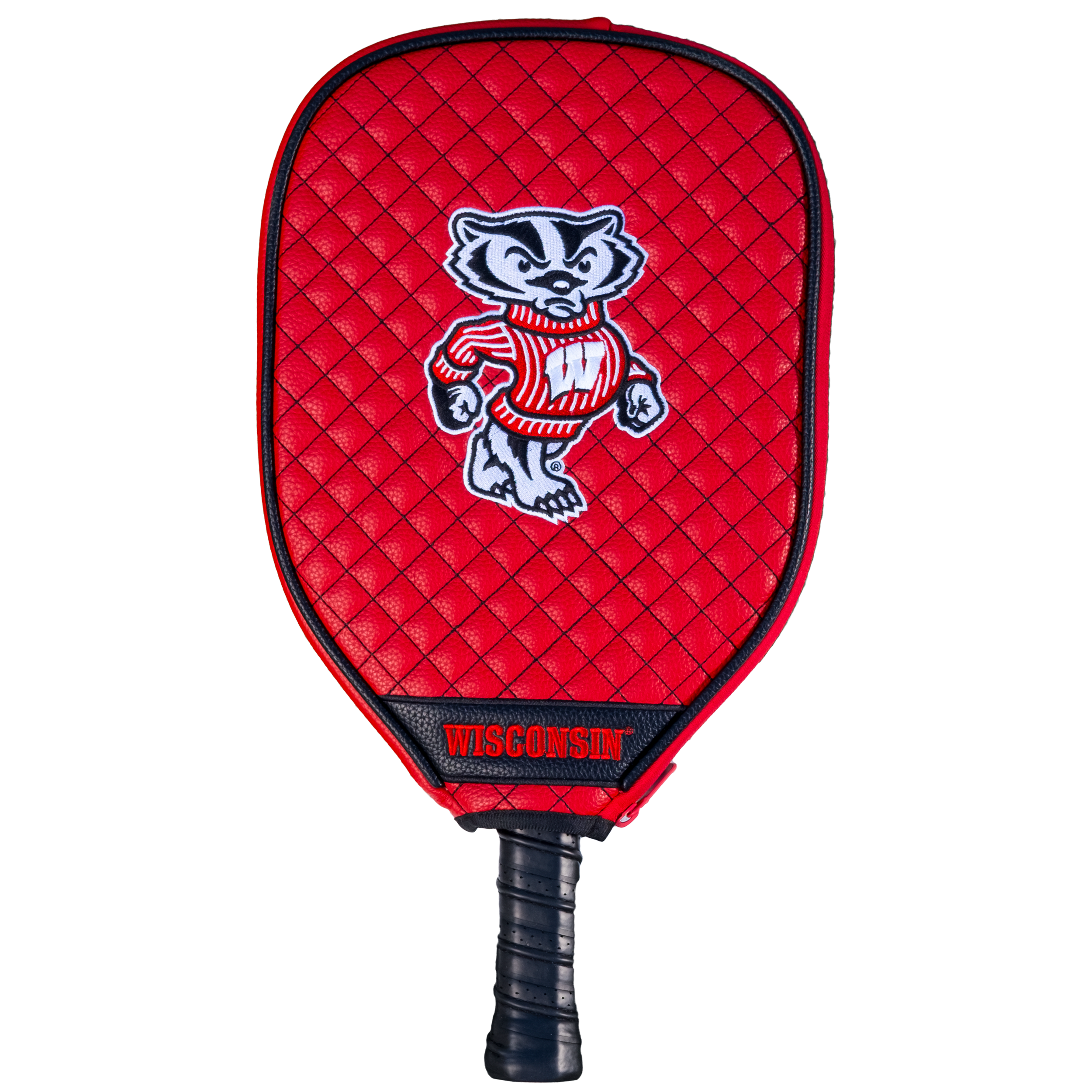 Wisconsin Badgers Quilted Pickleball Paddle Cover (Red)