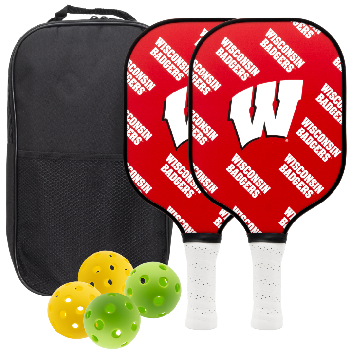 Wisconsin Badgers Pickleball Paddle Set