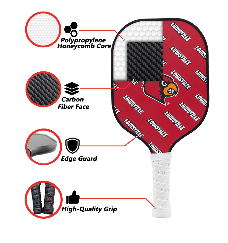 Louisville Cardnials Pickleball Paddle