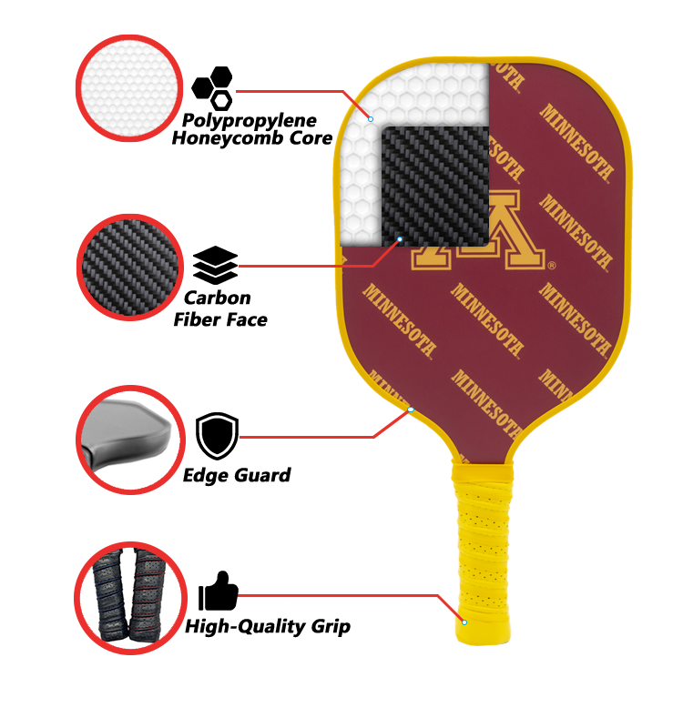 Minnesota Golden Gophers Pickleball Paddle