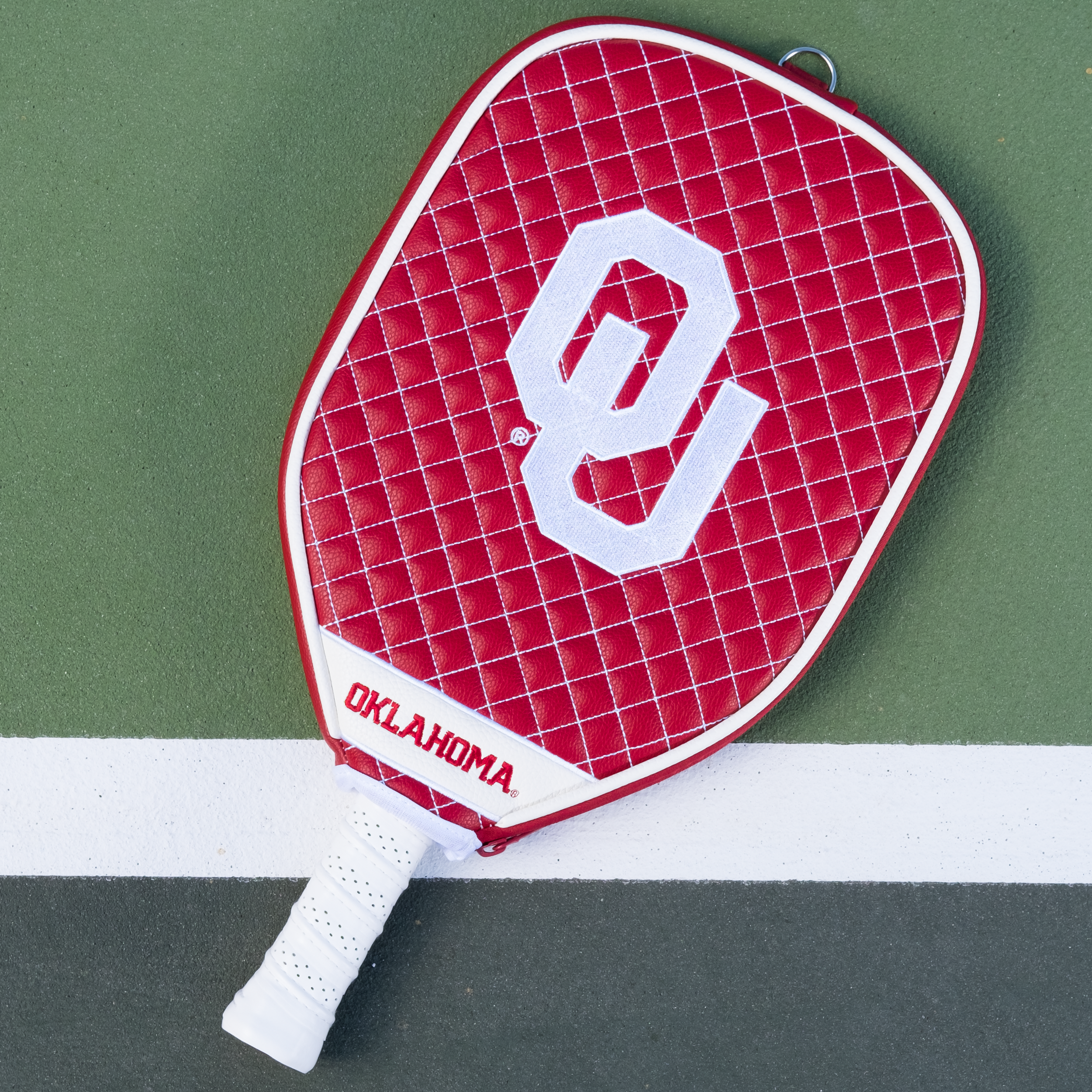 Oklahoma Sooners Quilted Pickleball Paddle Cover (Dark Red)