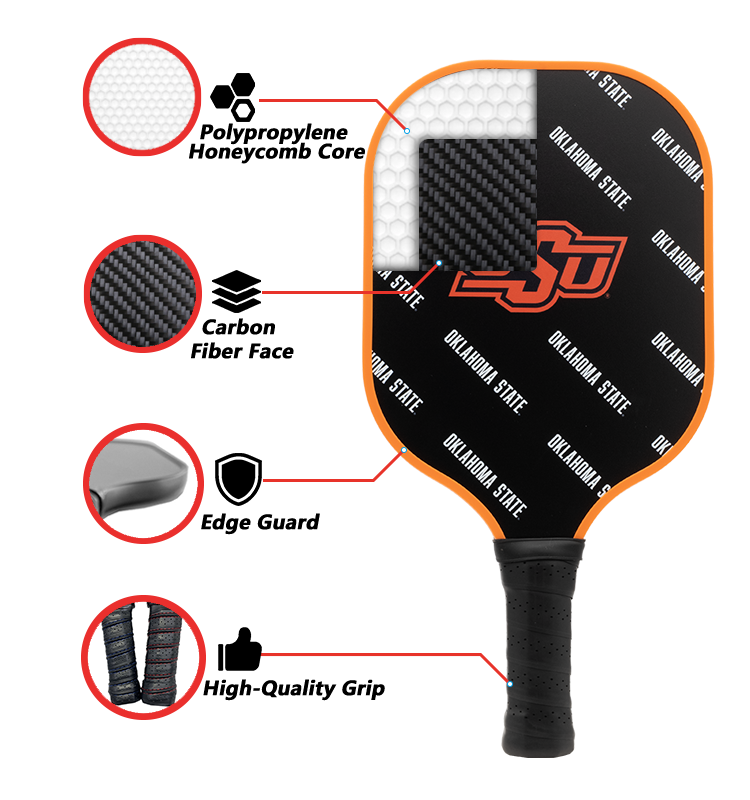 Oklahoma State Cowboys Pickleball Paddle