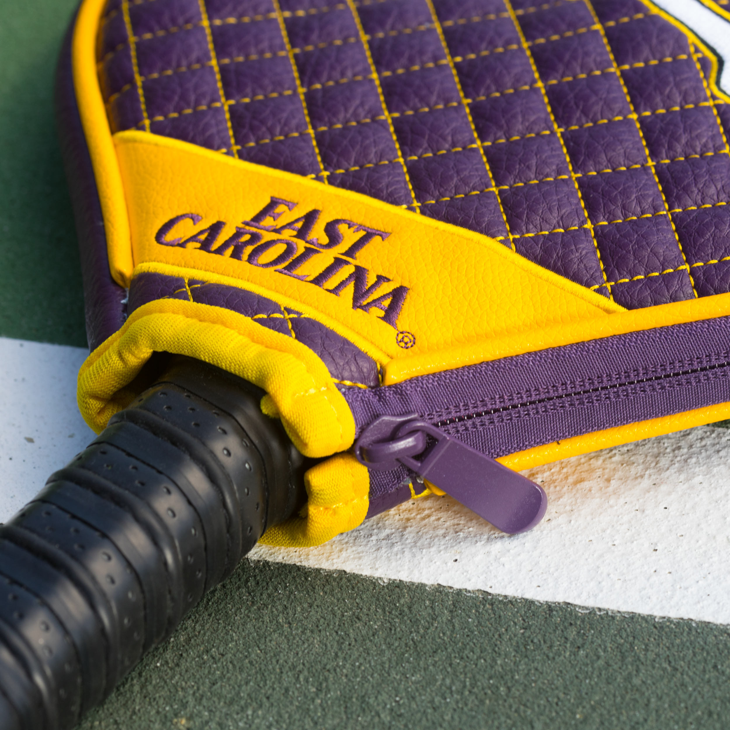 East Carolina Pirates Quilted Pickleball Paddle Cover (Purple)