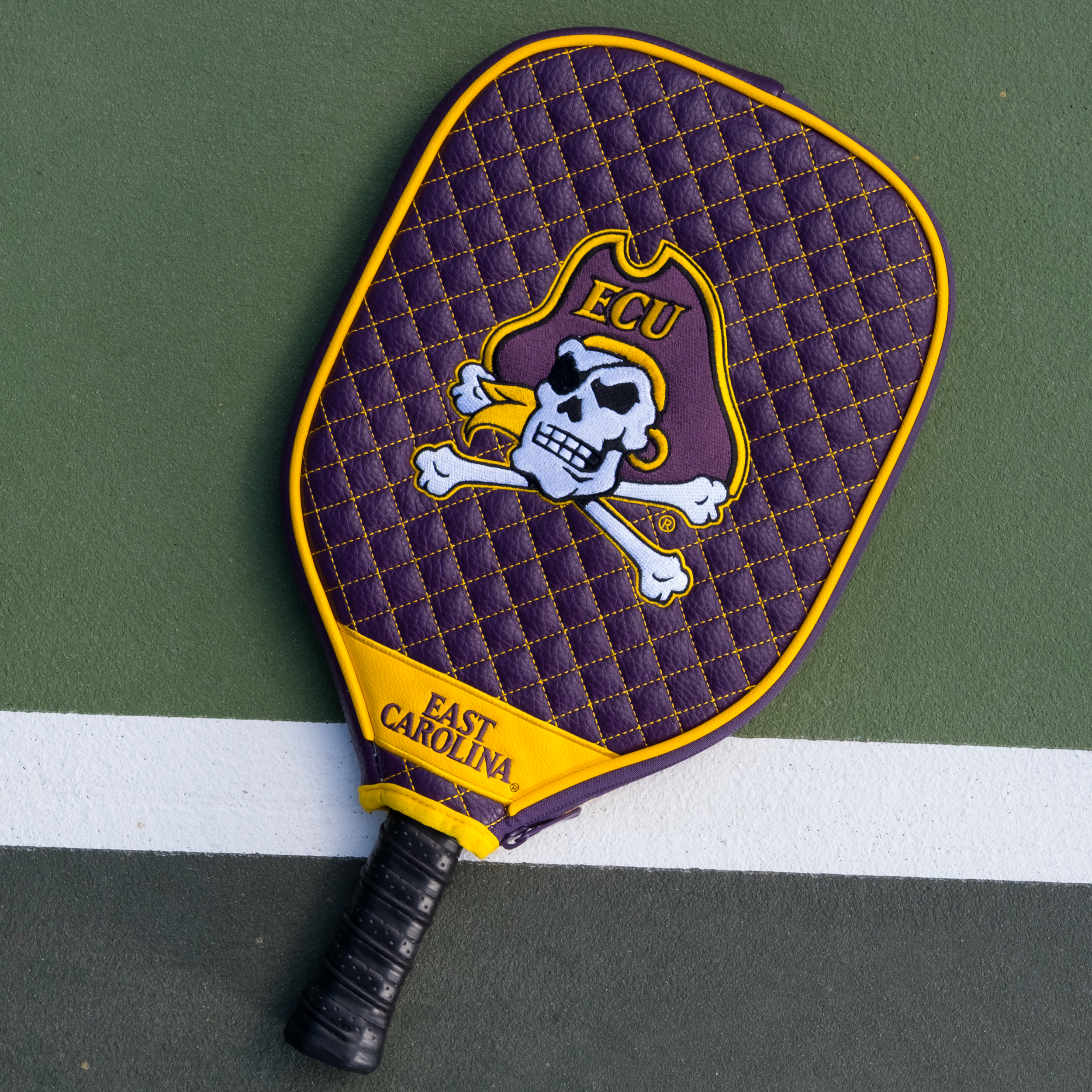 East Carolina Pirates Quilted Pickleball Paddle Cover (Purple)