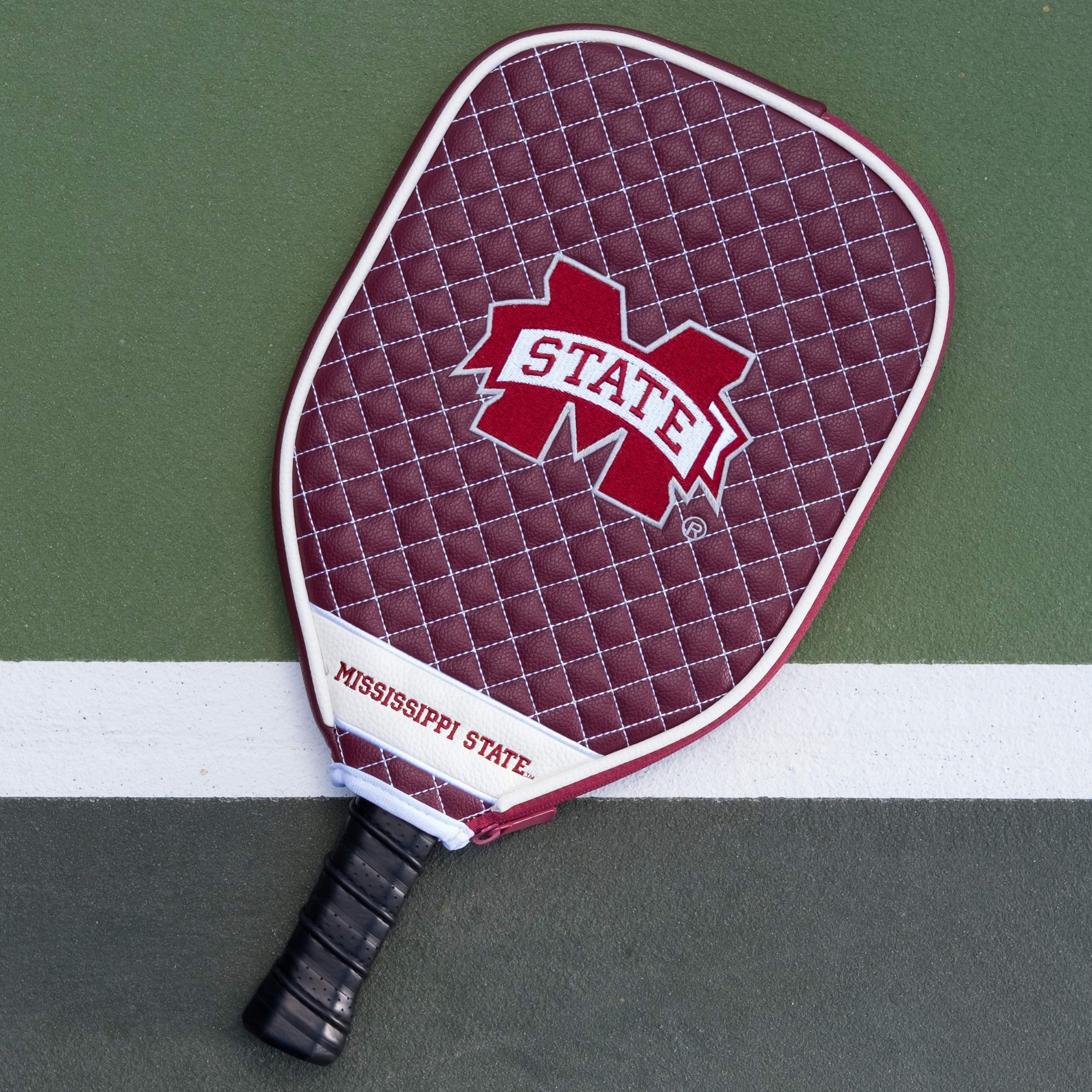 Mississippi State Bulldogs Quilted Pickleball Paddle Cover (Maroon)