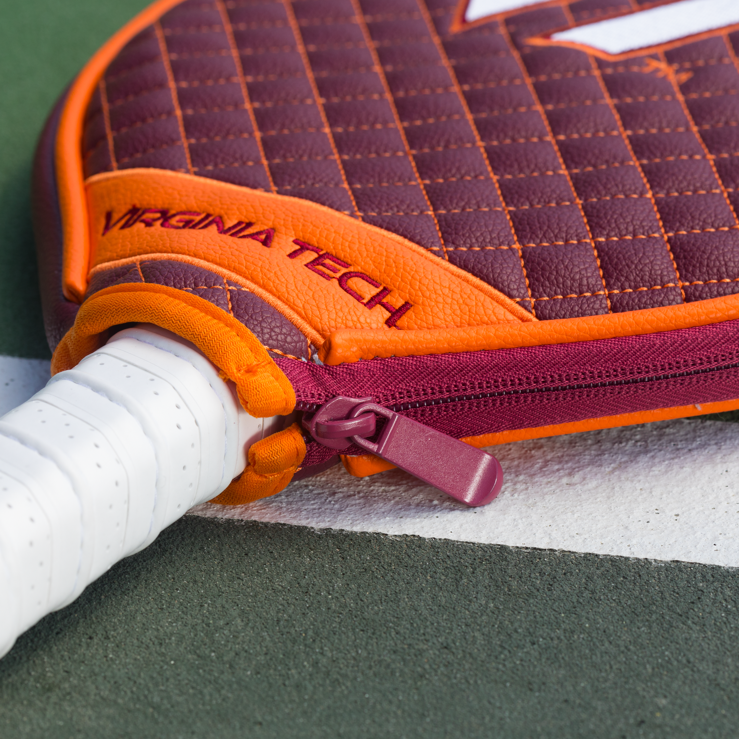 Virginia Tech Hokies Quilted Pickleball Paddle Cover (Maroon)