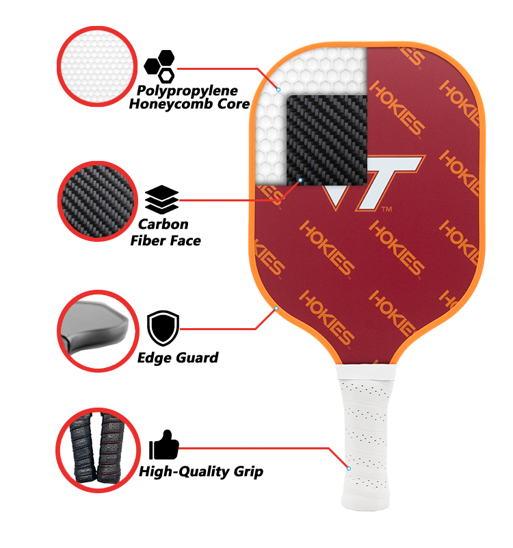 Virginia Tech Hokies Pickleball Paddle