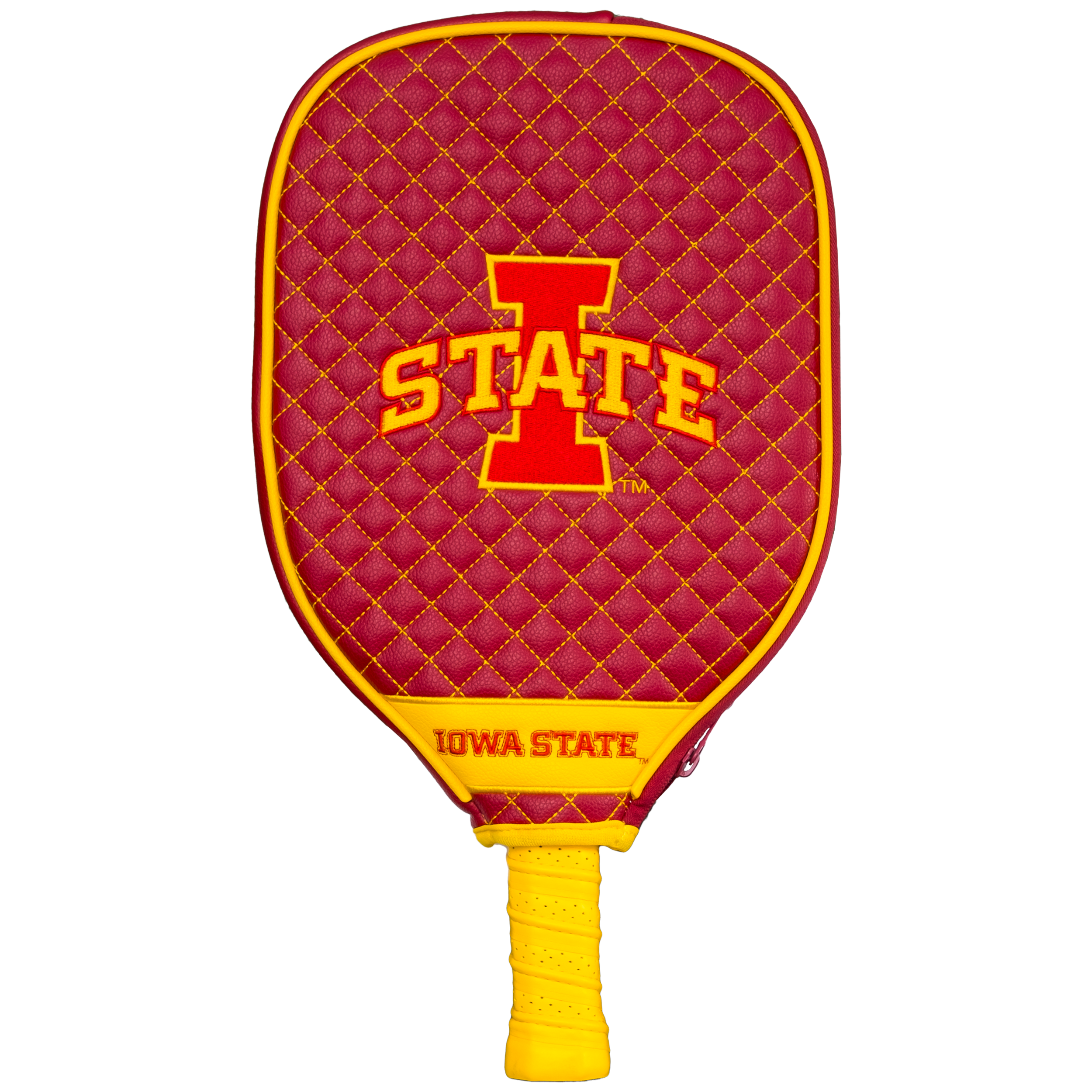 Iowa State Cyclones Quilted Pickleball Paddle Cover (Dark Red)