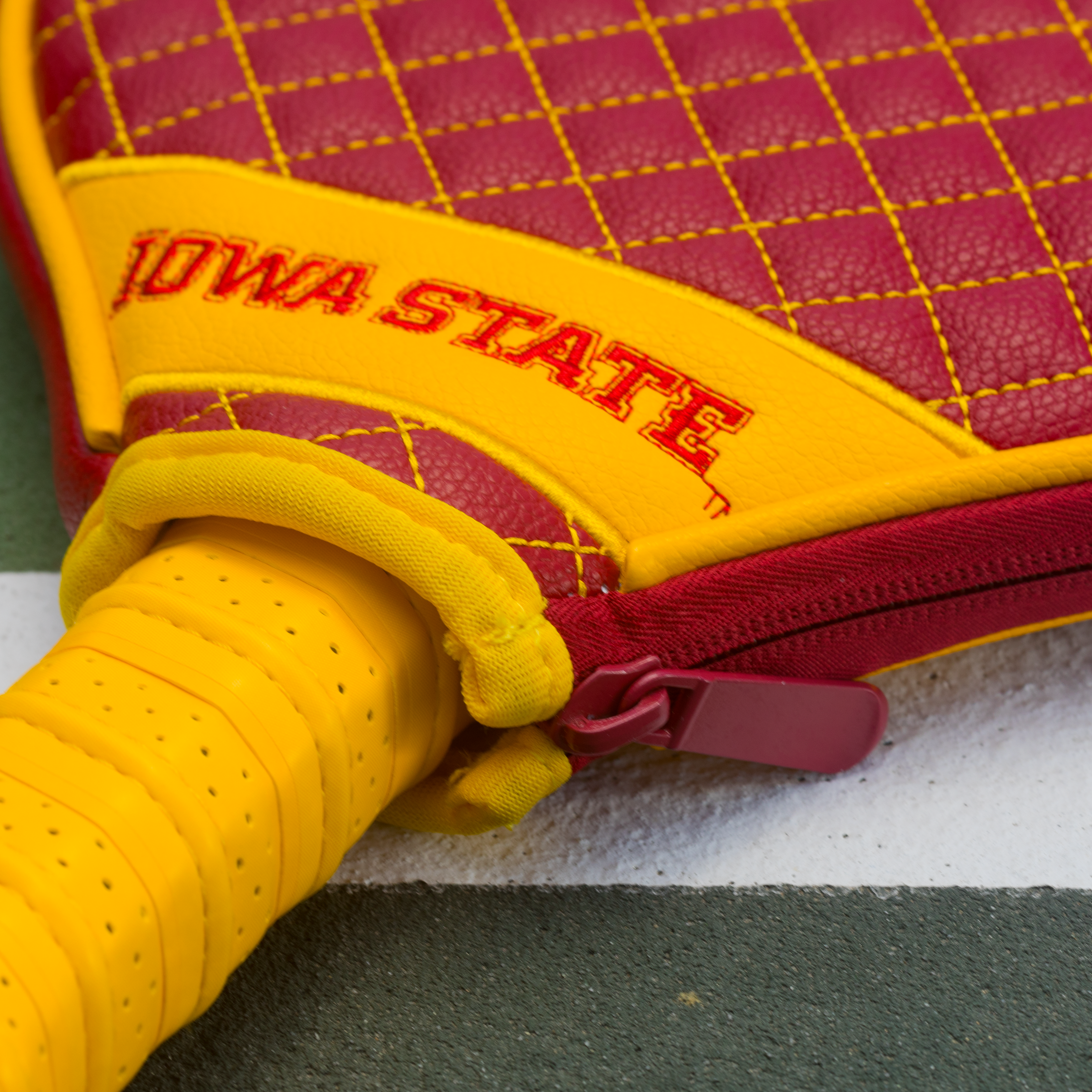 Iowa State Cyclones Quilted Pickleball Paddle Cover (Dark Red)