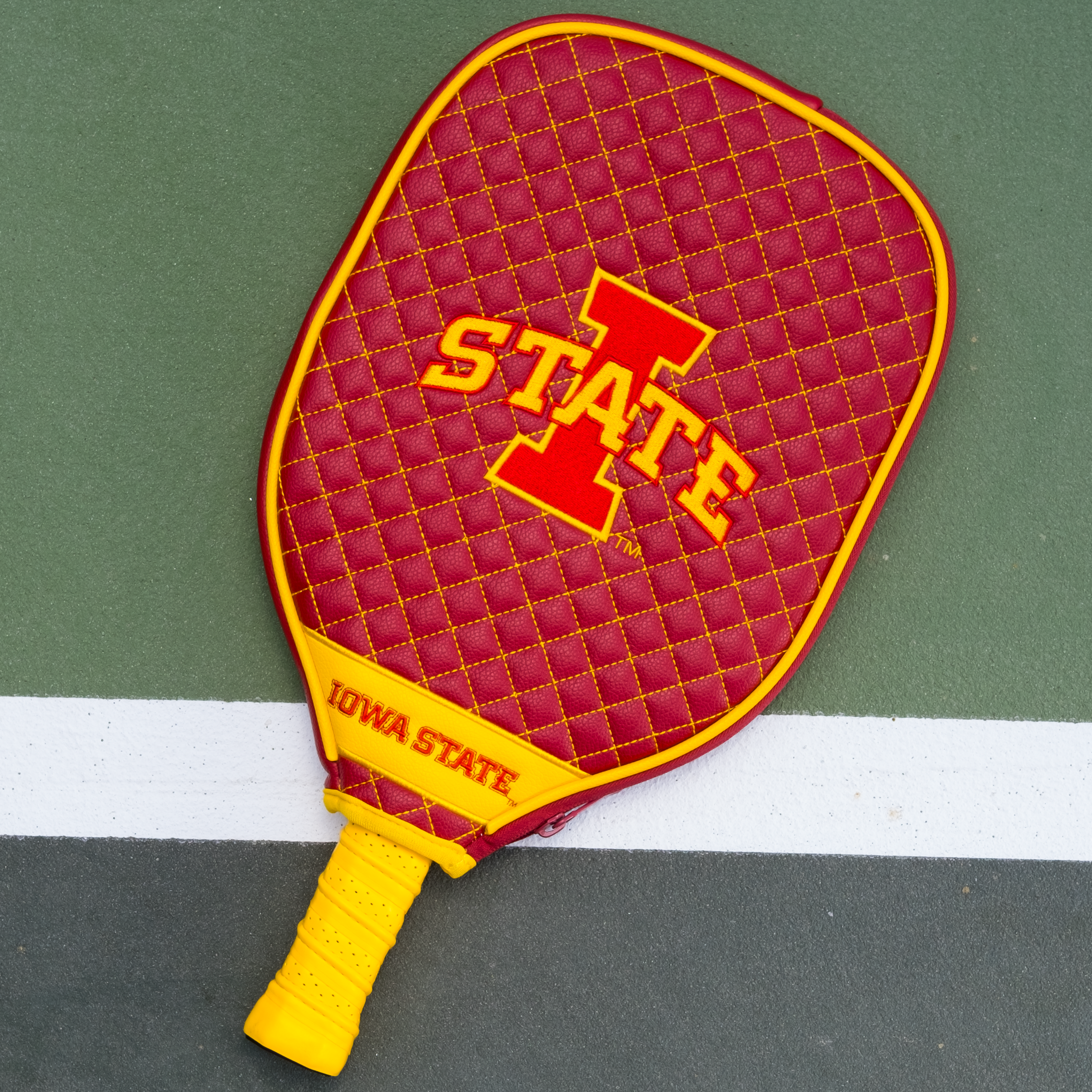 Iowa State Cyclones Quilted Pickleball Paddle Cover (Dark Red)