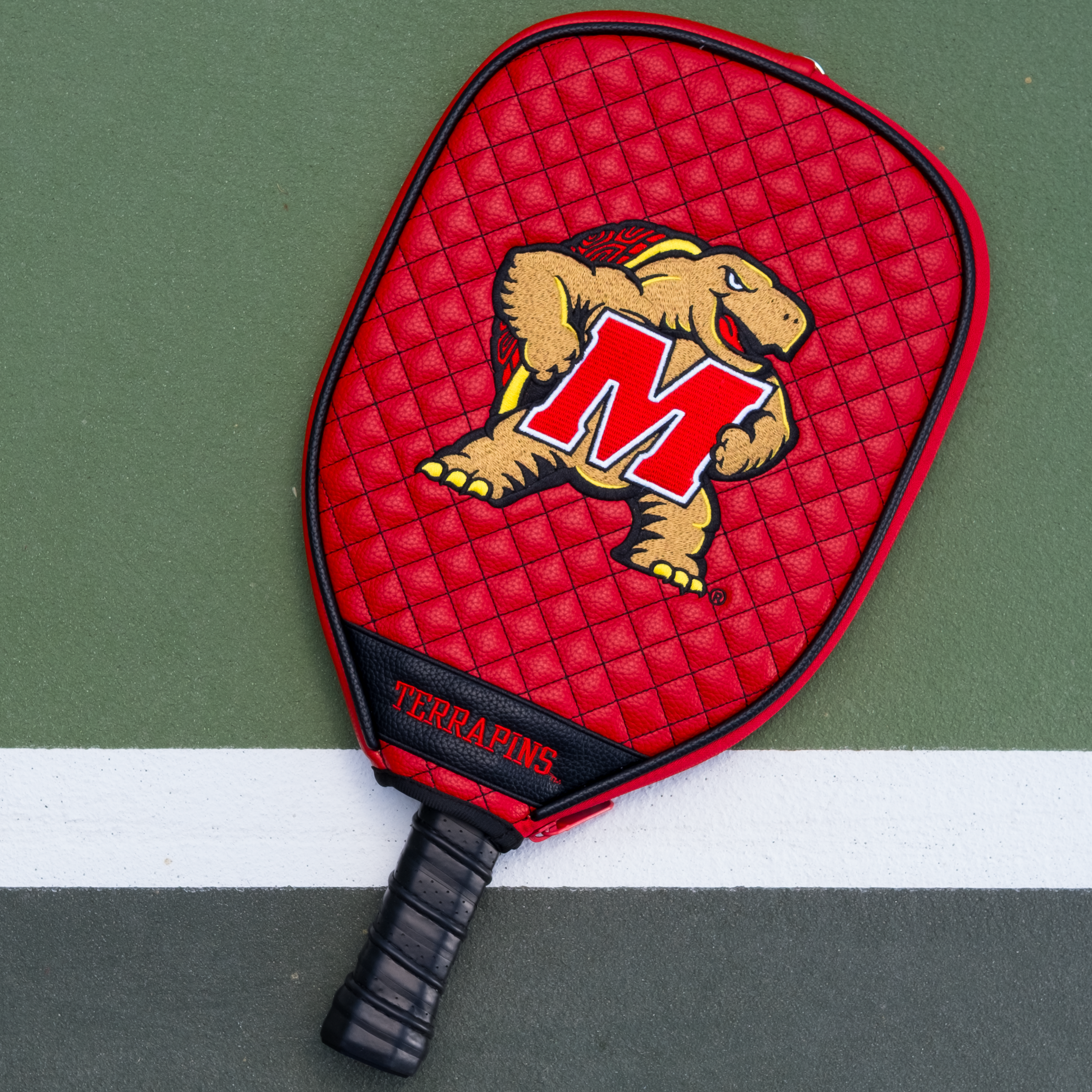 Maryland Terrapins Quilted Pickleball Paddle Cover (Red)