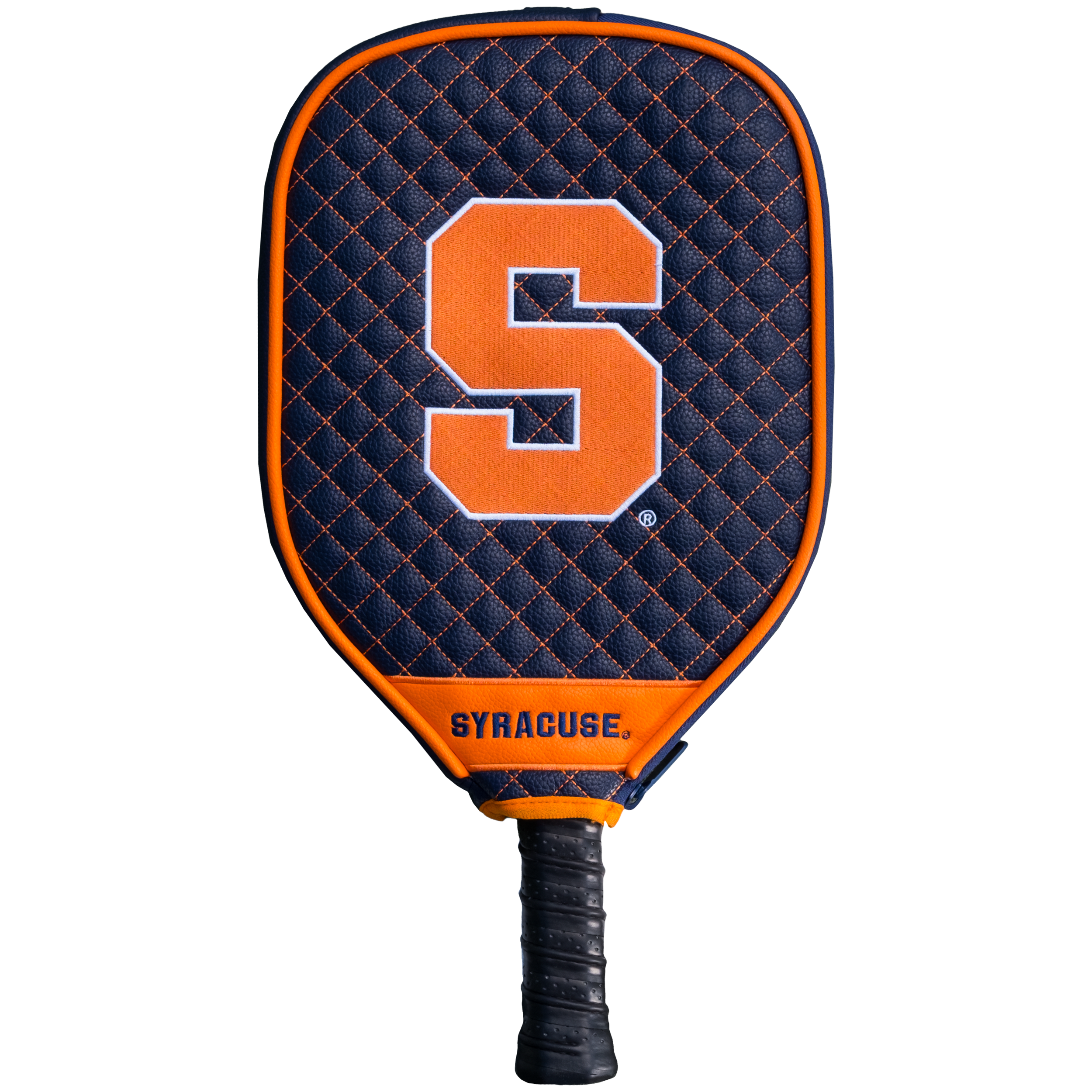 Syracuse Orange Quilted Pickleball Paddle Cover (Navy)