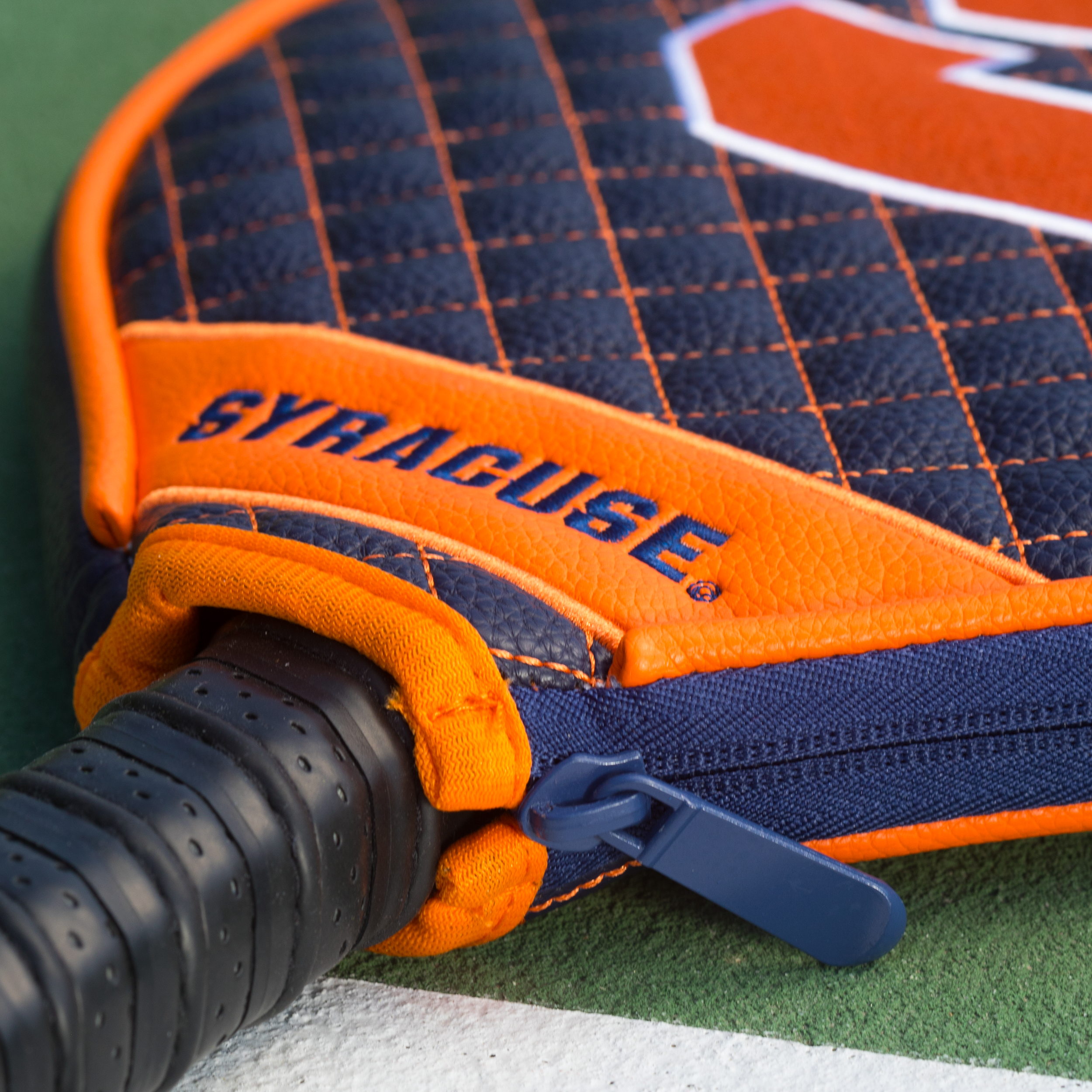 Syracuse Orange Quilted Pickleball Paddle Cover (Navy)