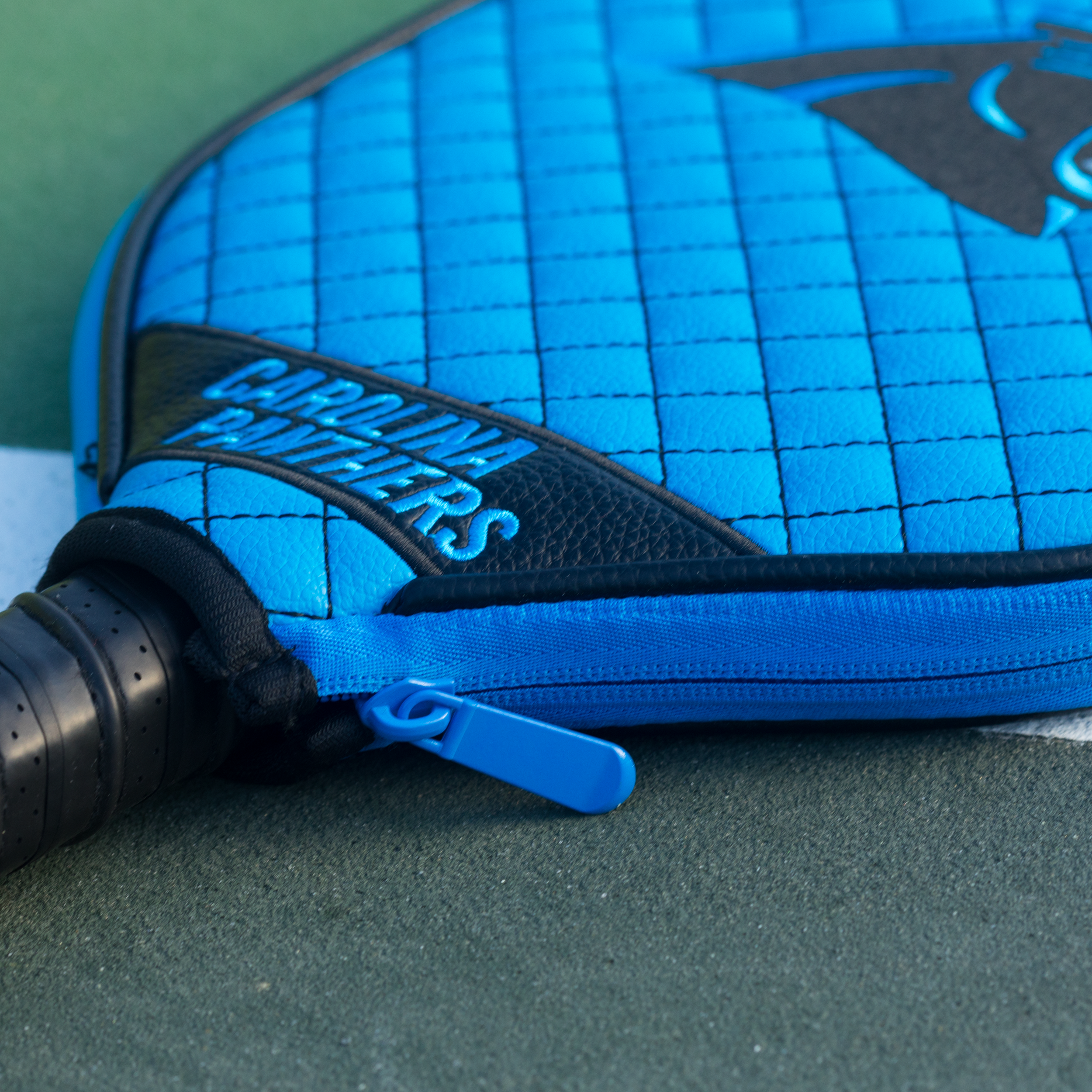 Carolina Panthers Quilted Pickleball Paddle Cover (Blue)