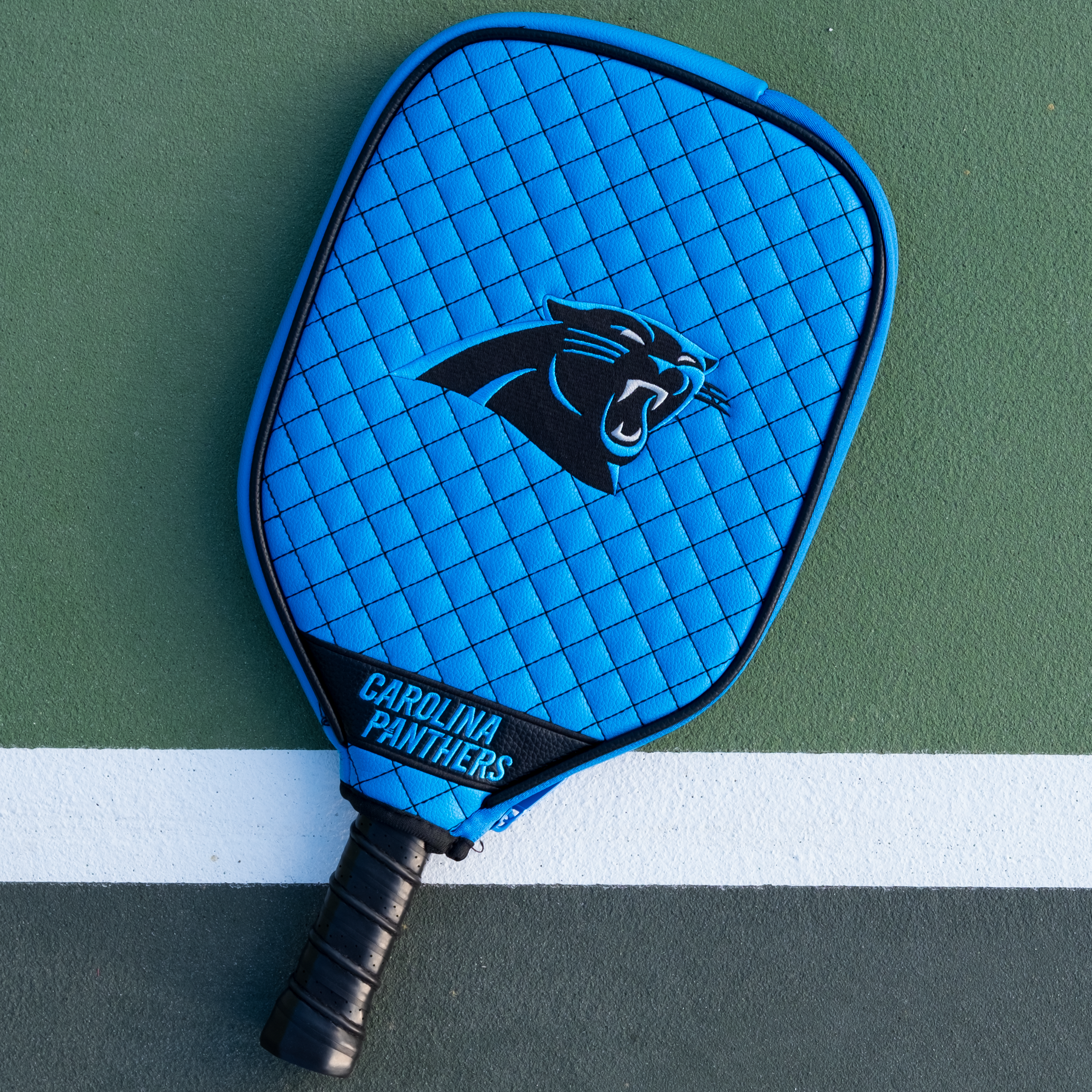 Carolina Panthers Quilted Pickleball Paddle Cover (Blue)