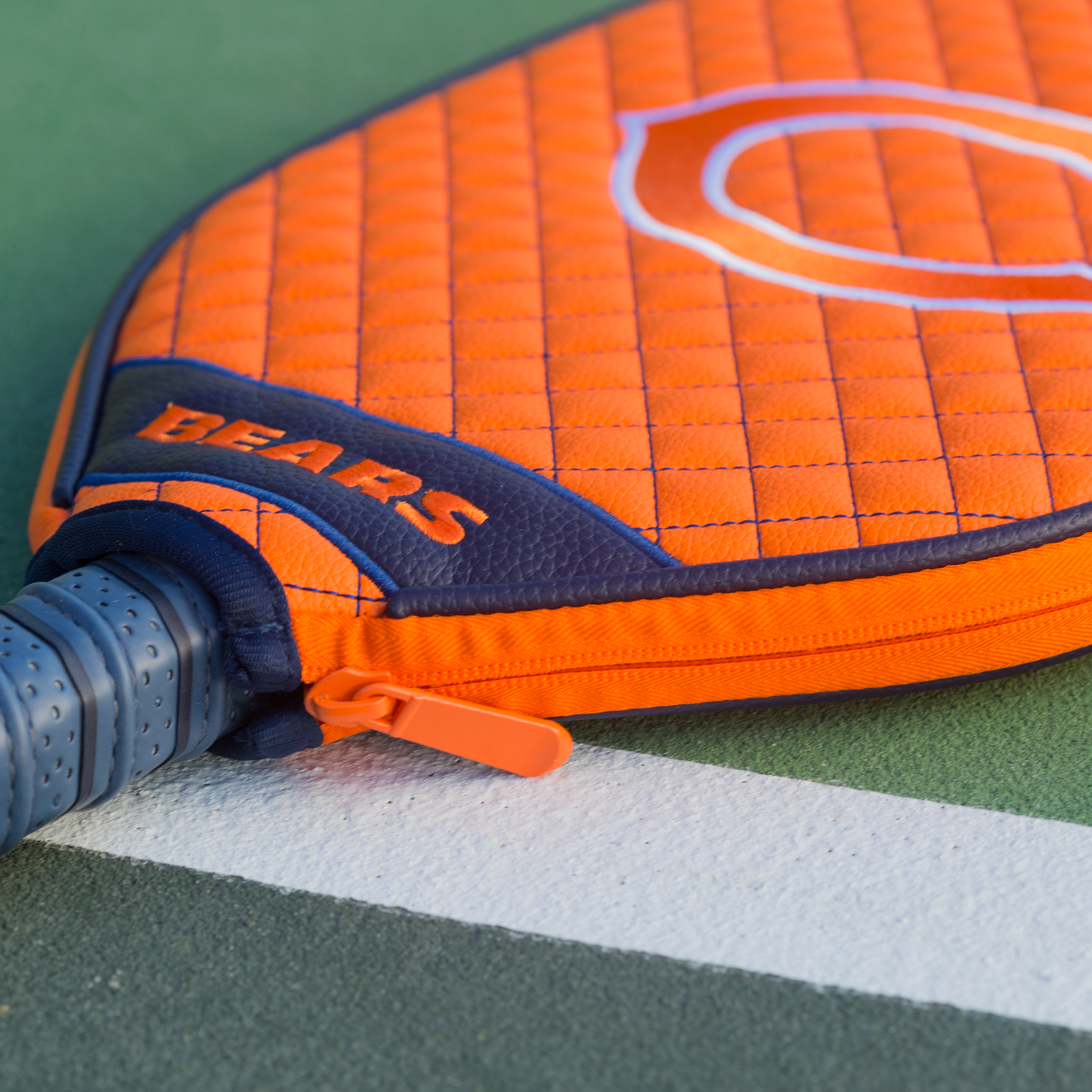 Chicago Bears Quilted Pickleball Paddle Cover (Orange)