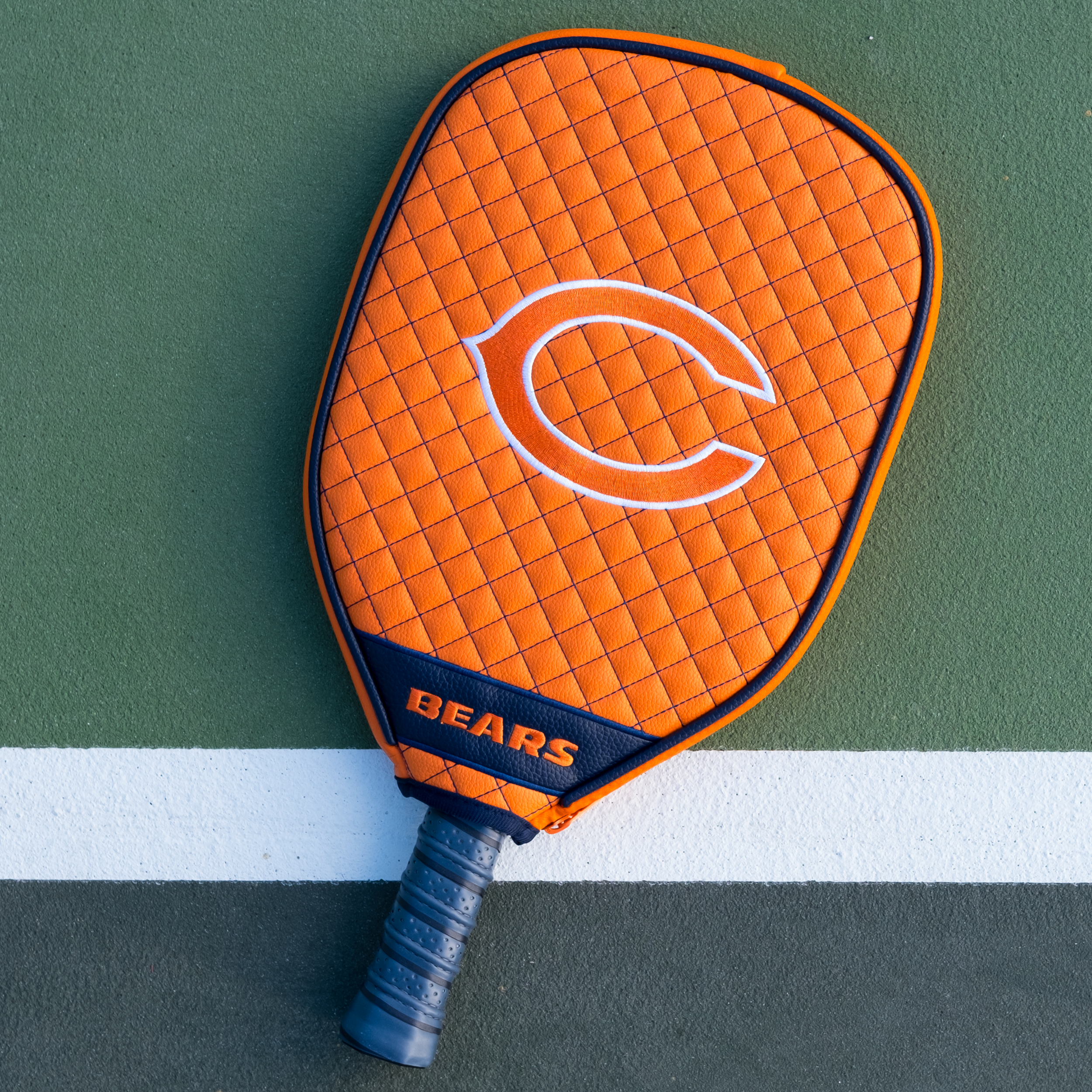 Chicago Bears Quilted Pickleball Paddle Cover (Orange)