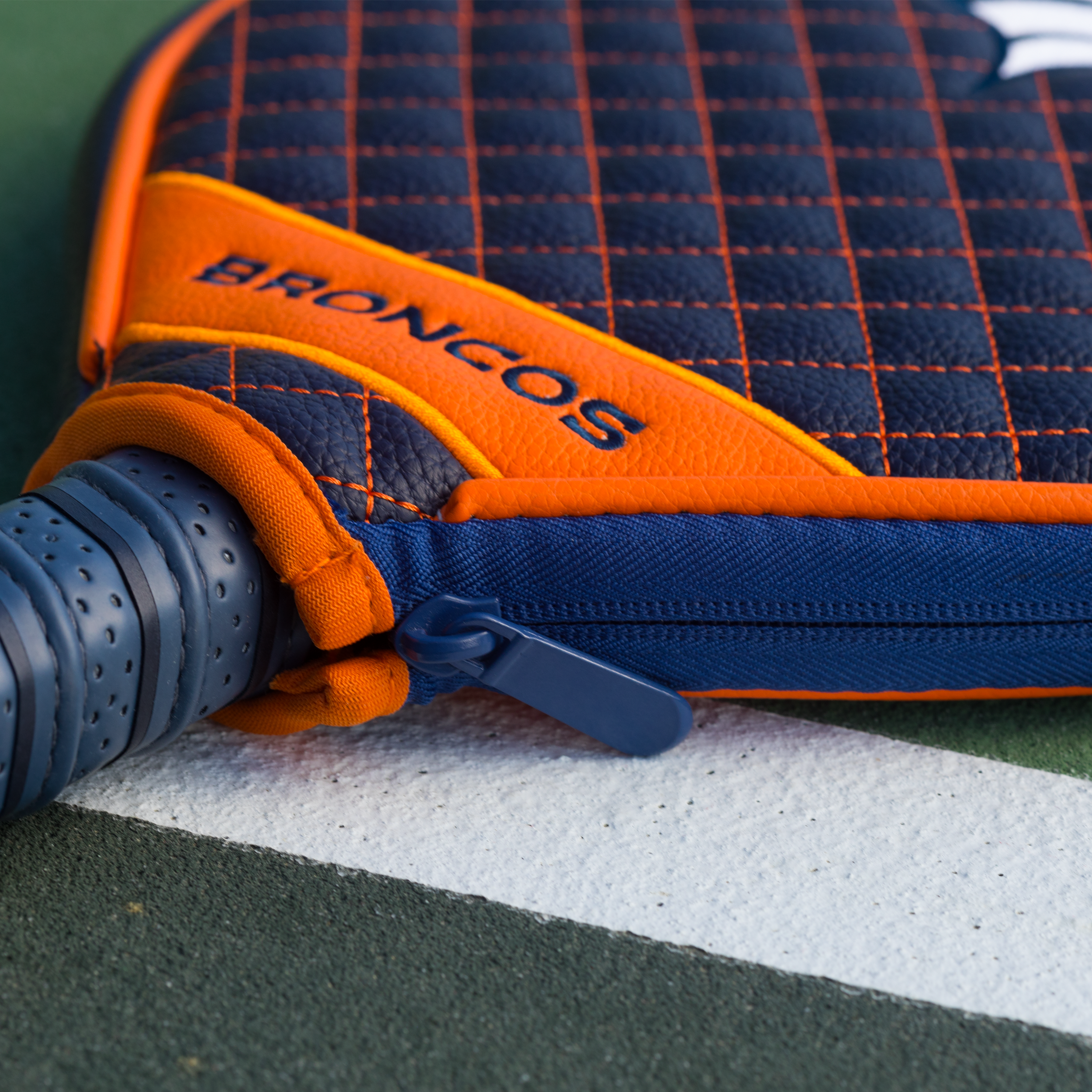 Denver Broncos Quilted Pickleball Paddle Cover (Navy)