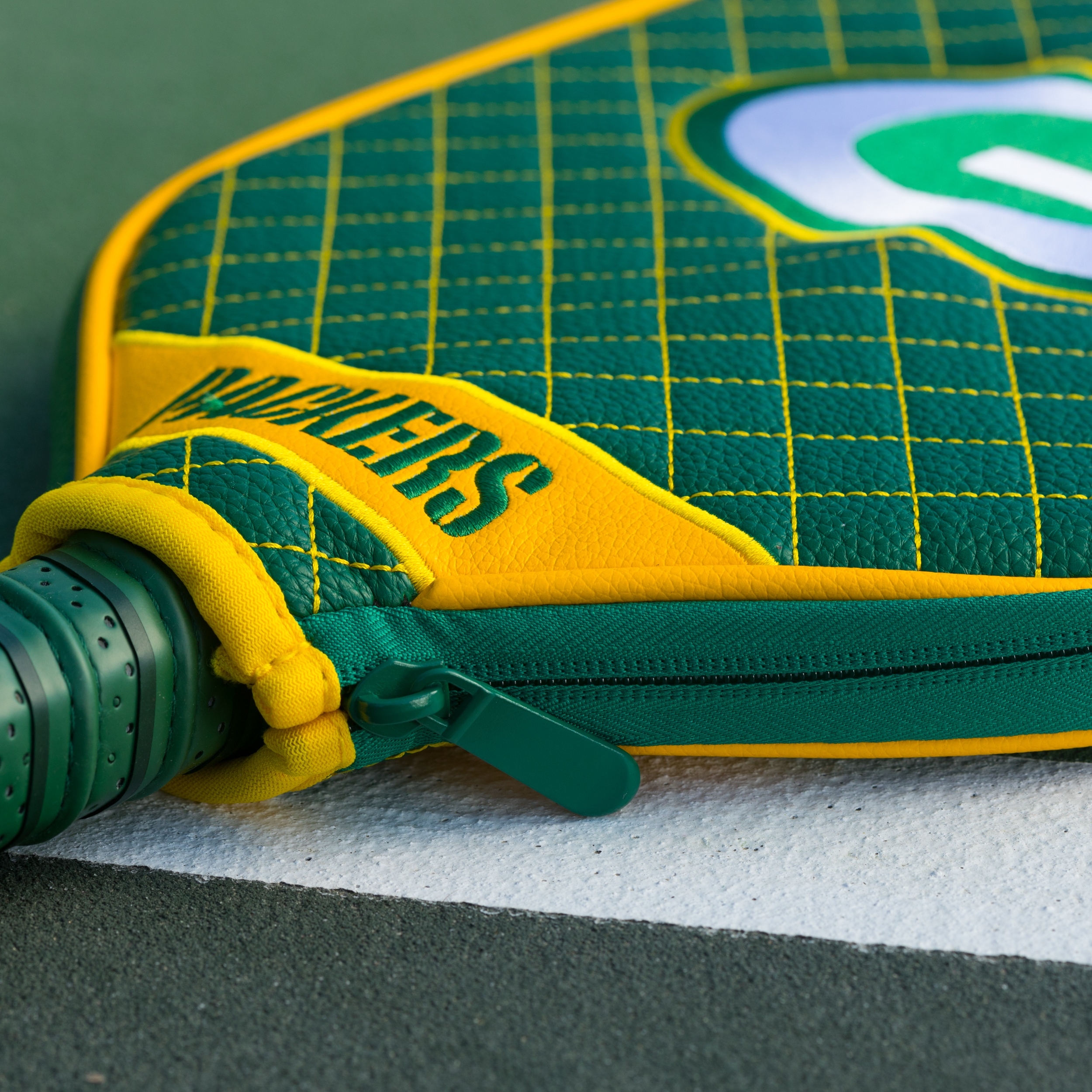 Green Bay Packers Quilted Pickleball Paddle Cover (Dark Green)