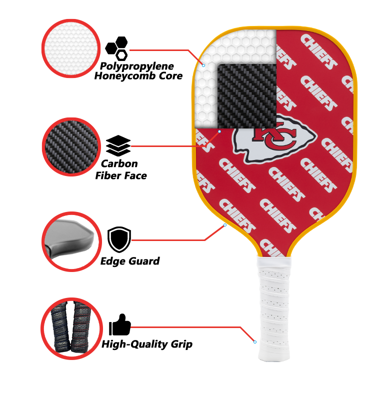 Kansas City Chiefs Pickleball Paddle