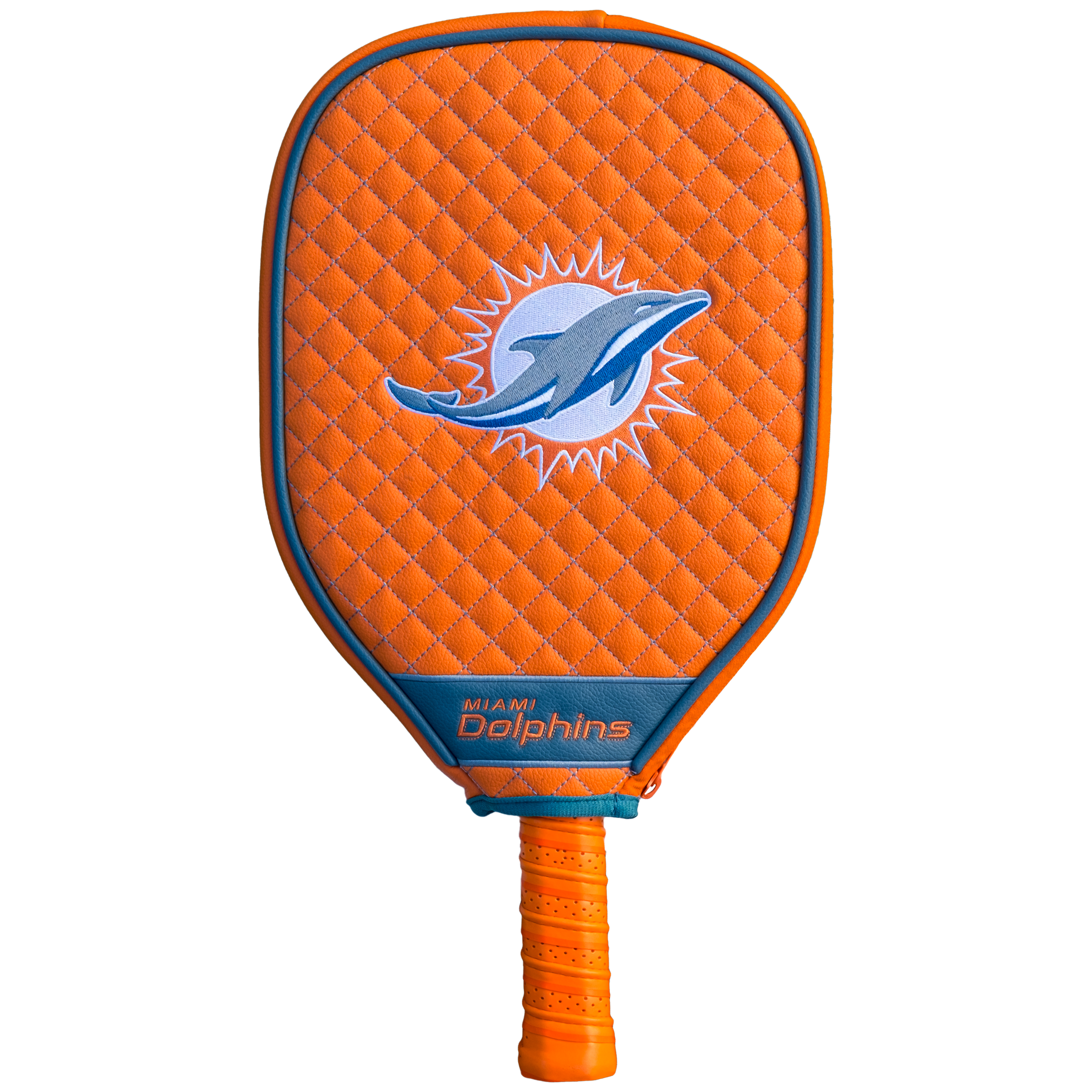 Miami Dolphins Quilted Pickleball Paddle Cover (Orange)