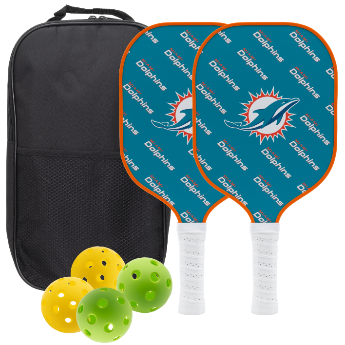 Miami Dolphins Pickleball Paddle Set