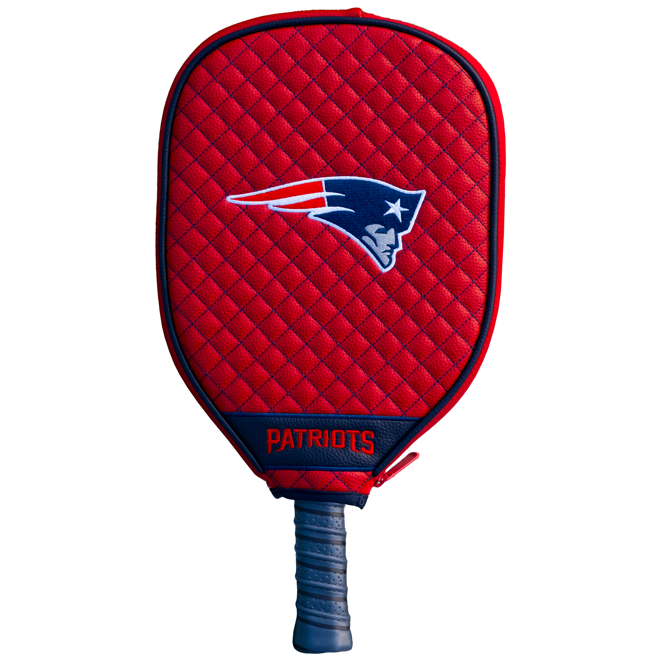 New England Patriots Quilted Pickleball Paddle Cover (Red)