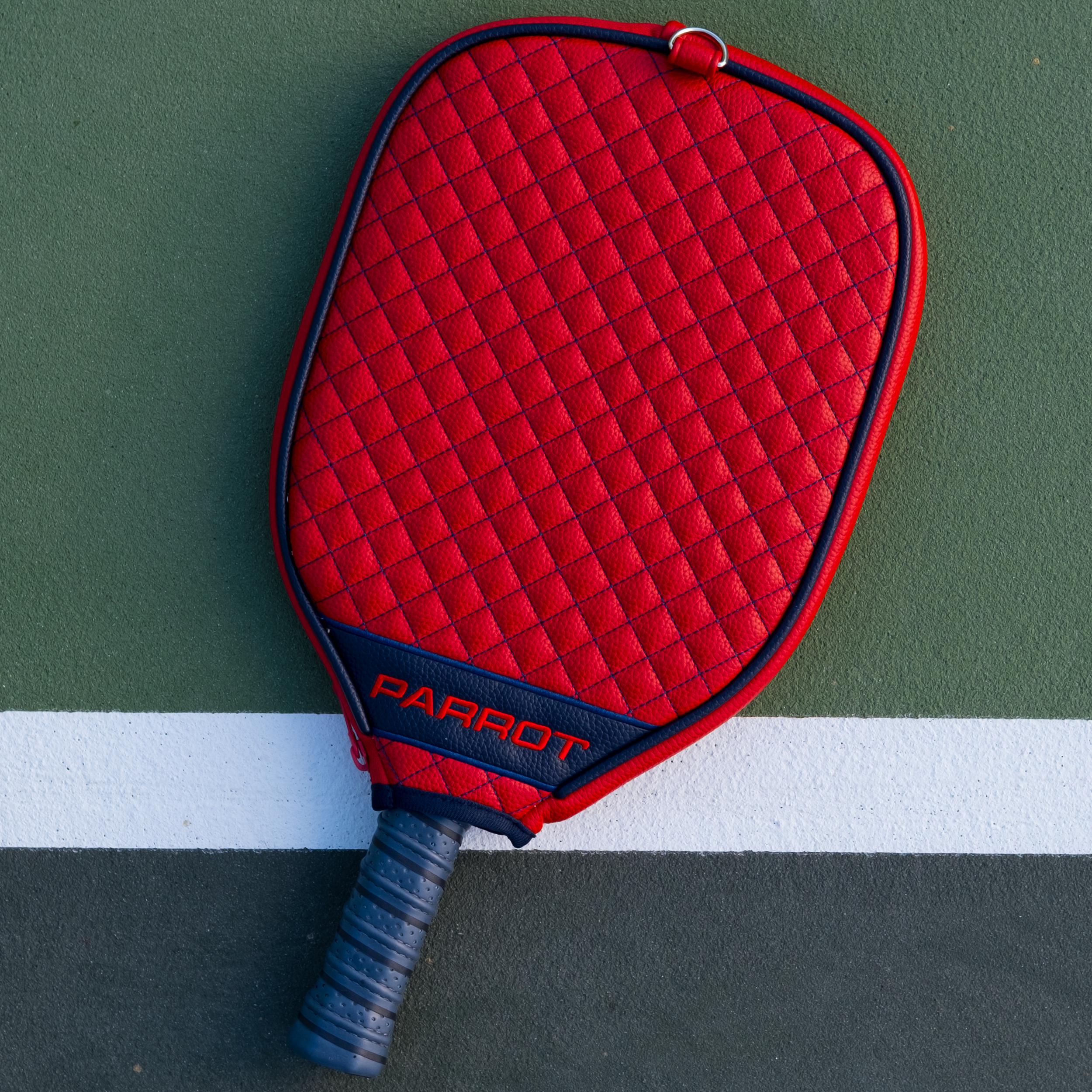 New England Patriots Quilted Pickleball Paddle Cover (Red)