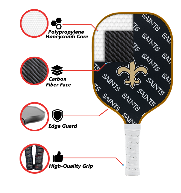 New Orleans Saints Pickleball Paddle