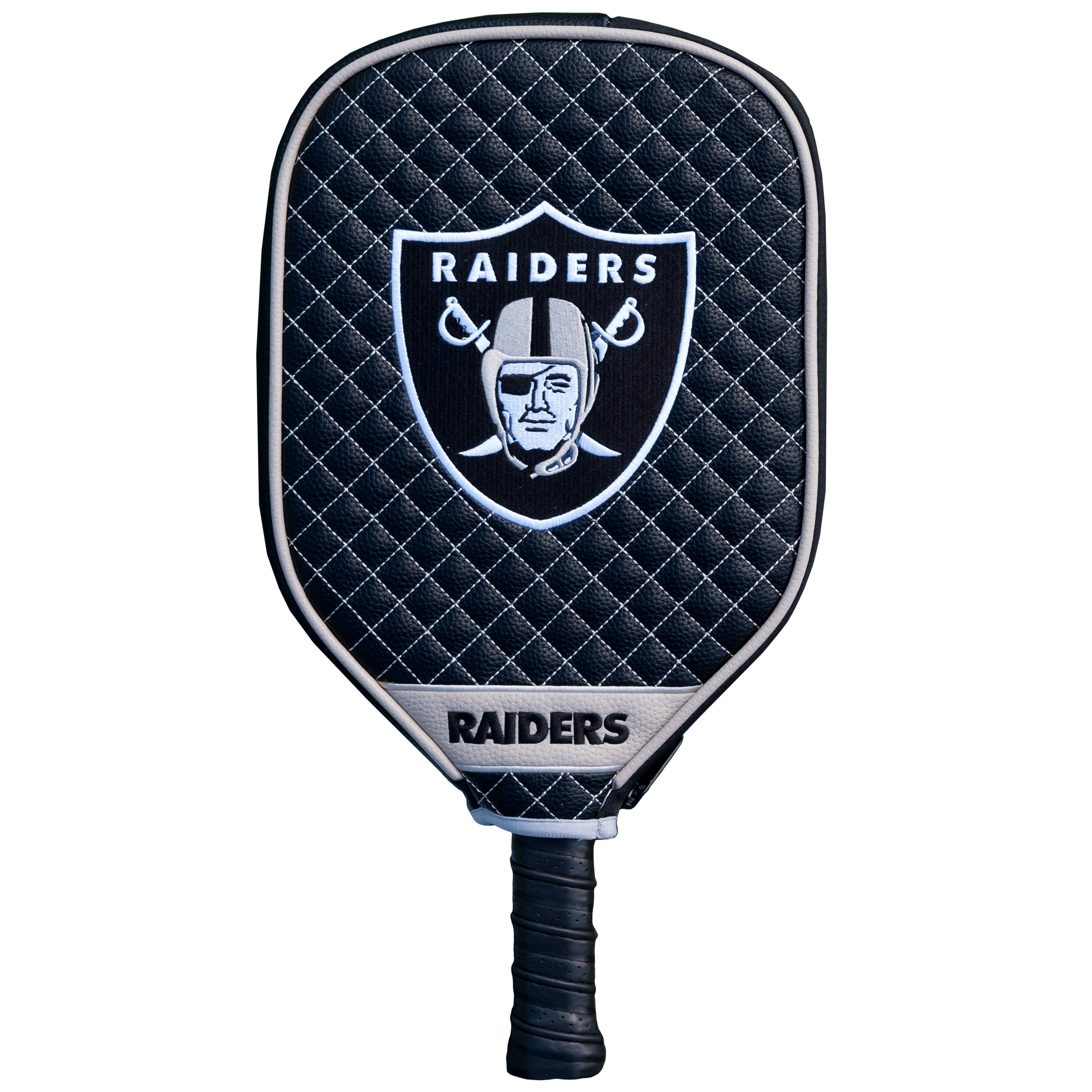 Las Vegas Raiders Quilted Pickleball Paddle Cover (Black)