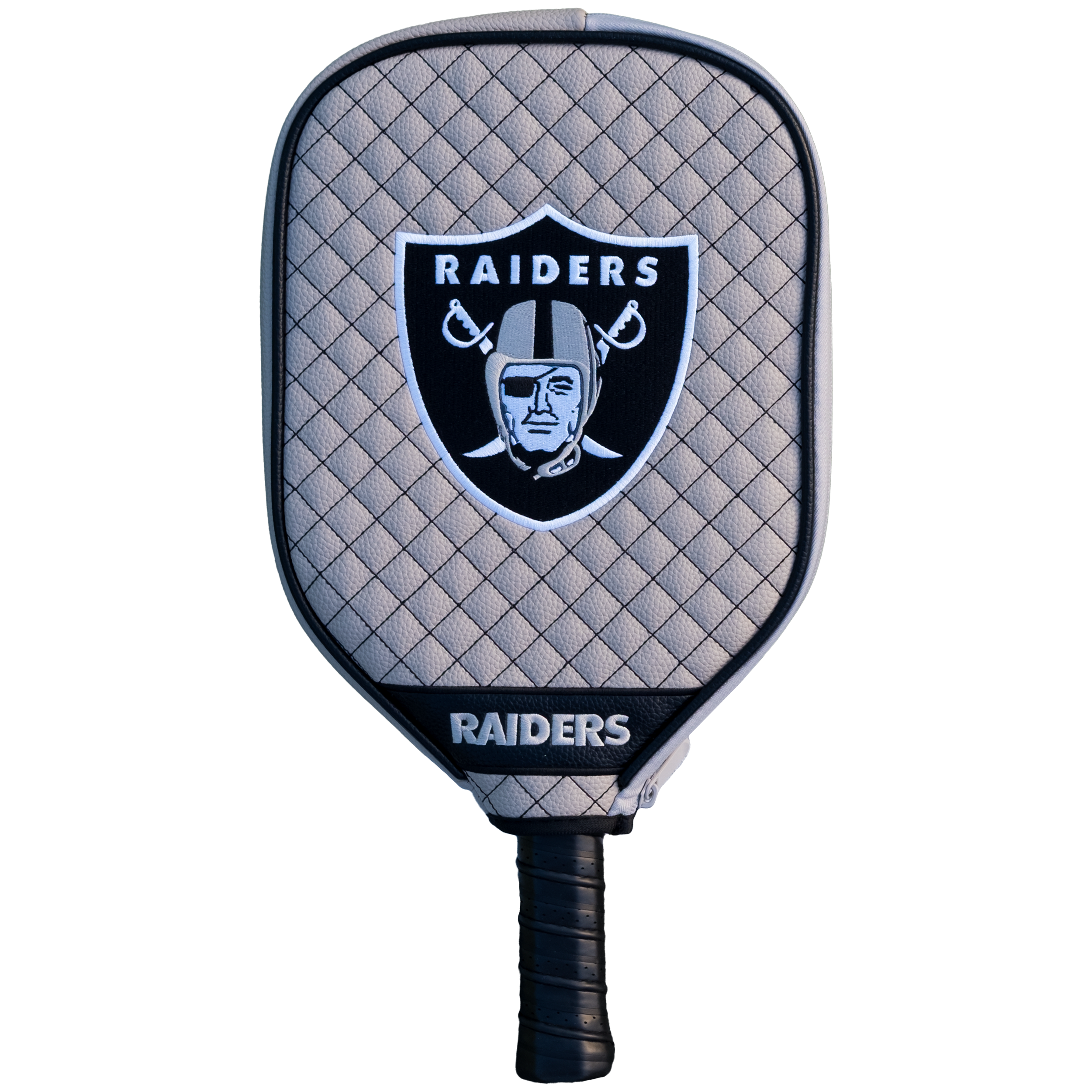 Las Vegas Raiders Quilted Pickleball Paddle Cover (Silver)