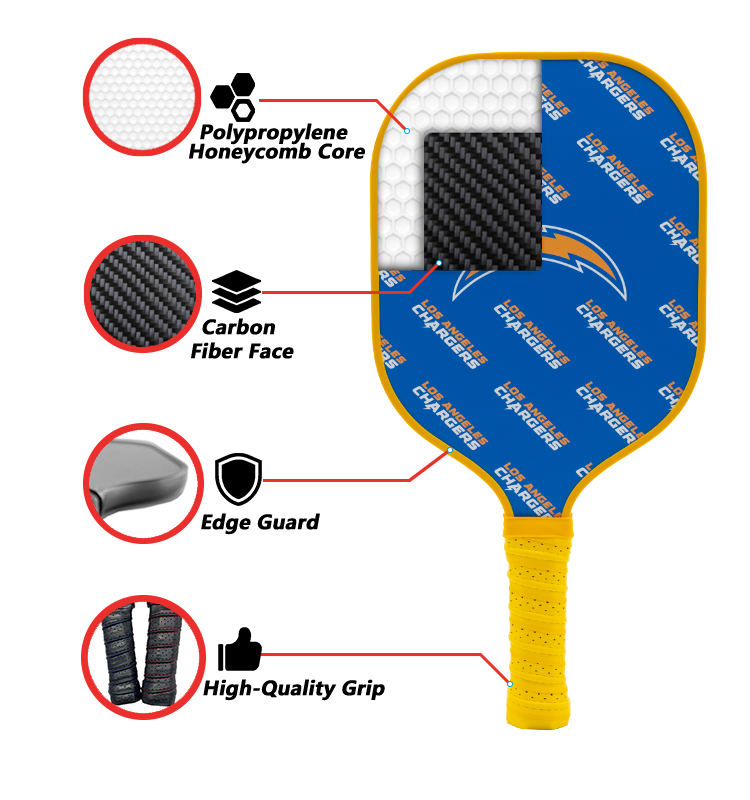 Los Angeles Chargers Pickleball Paddle