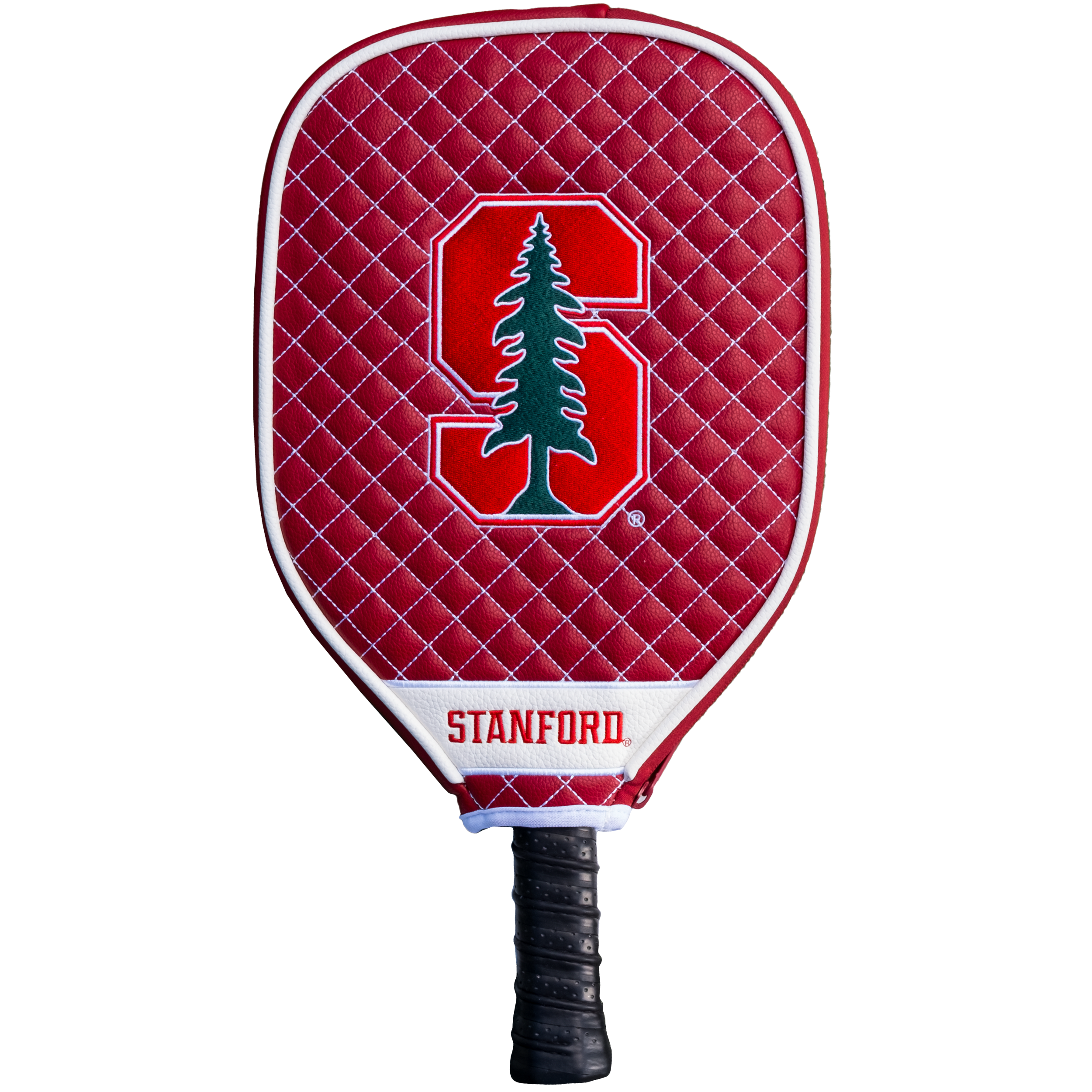 Stanford Cardinal Quilted Pickleball Paddle Cover (Dark Red)