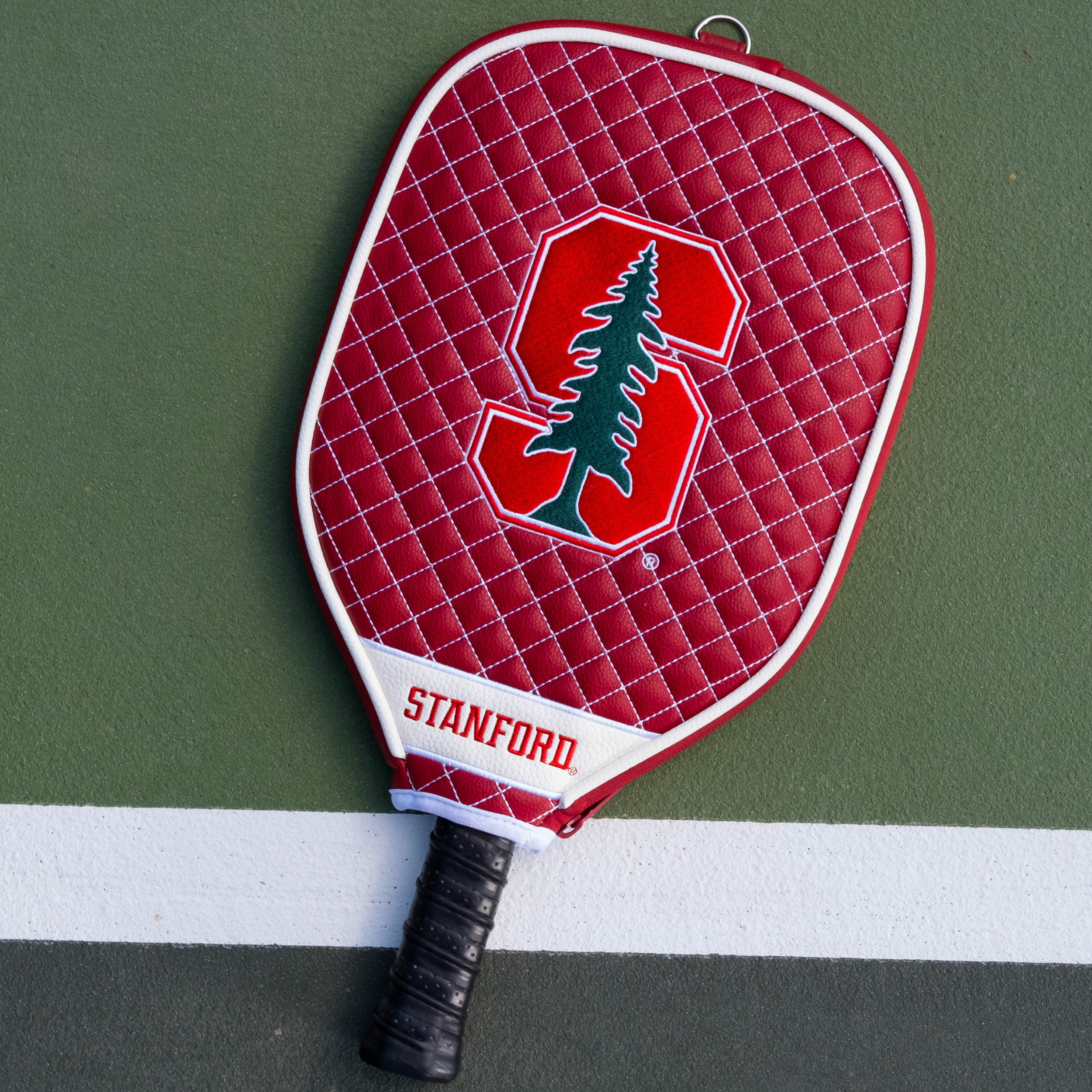 Stanford Cardinal Quilted Pickleball Paddle Cover (Dark Red)