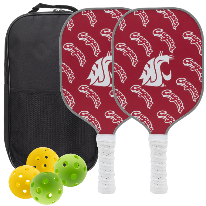 Washington State Cougars Pickleball Paddle Set