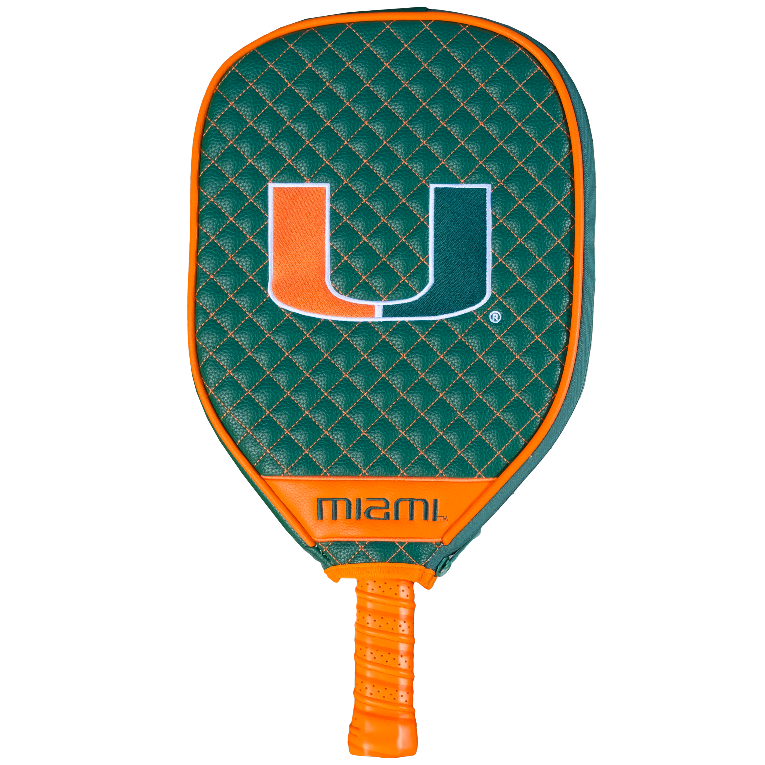 Miami Hurricanes Quilted Pickleball Paddle Cover (Dark Green)