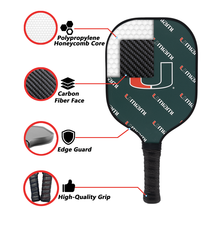 Miami Hurricanes Pickleball Paddle