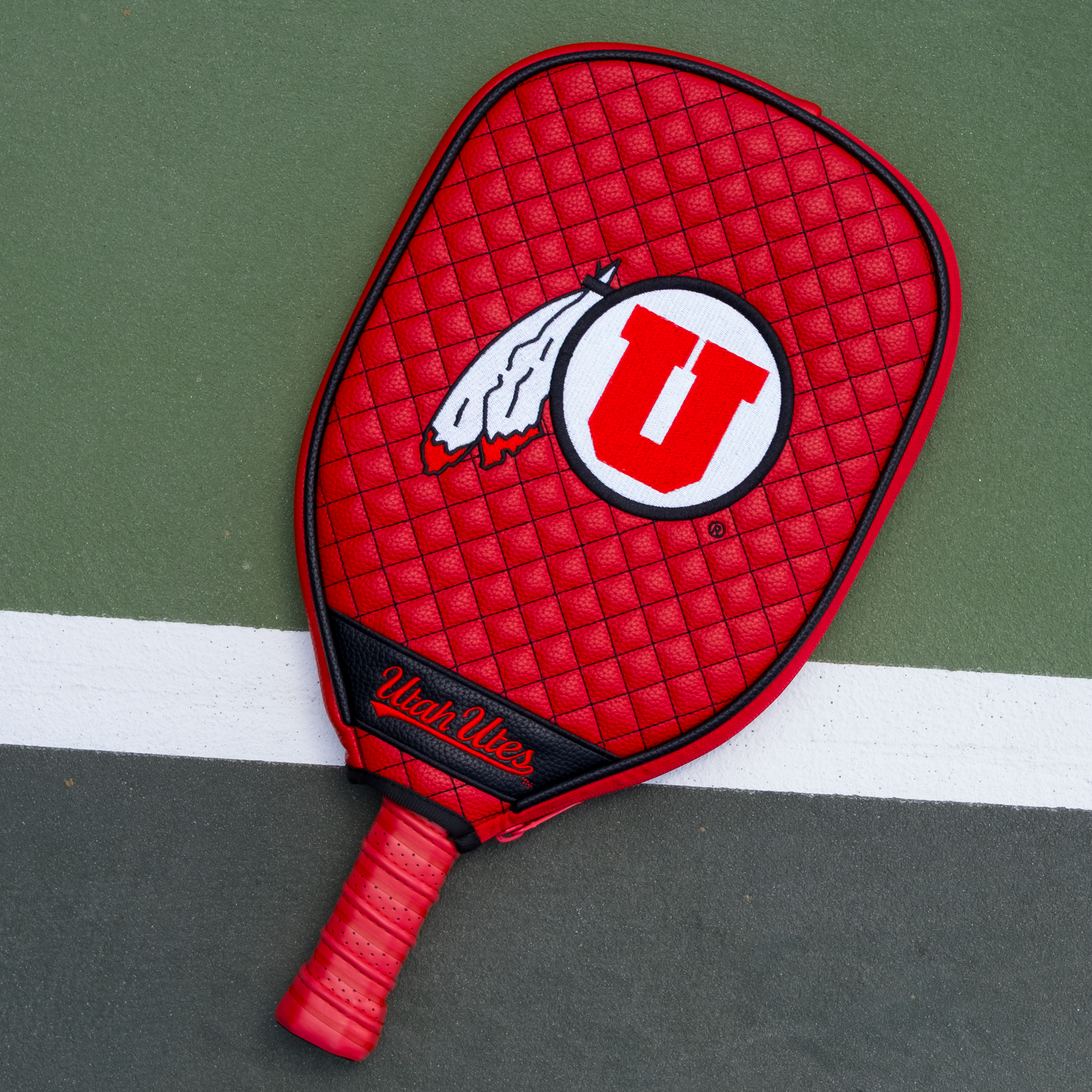 Utah Utes Quilted Pickleball Paddle Cover (Red)