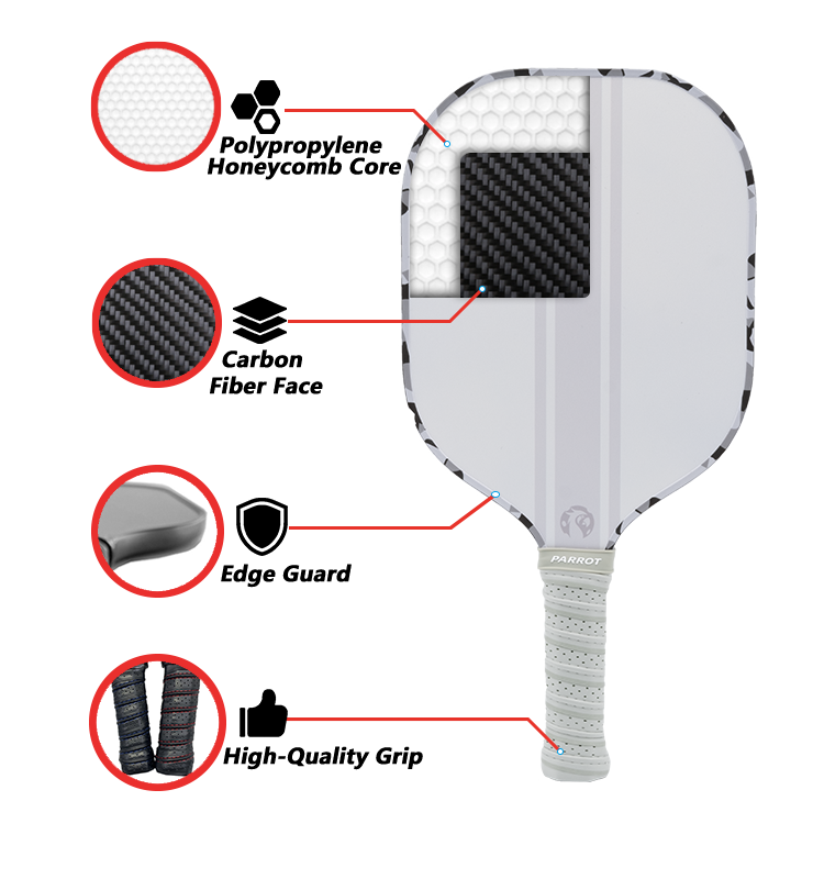 Battle Armor - Light Gray- Pickleball Paddle