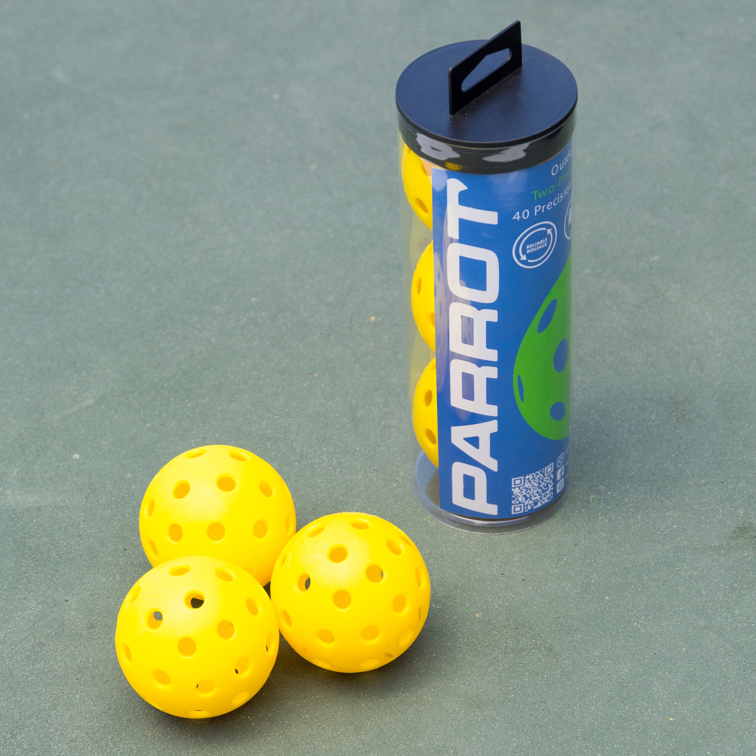 Outdoor Pickleballs - 3 Pack - Yellow