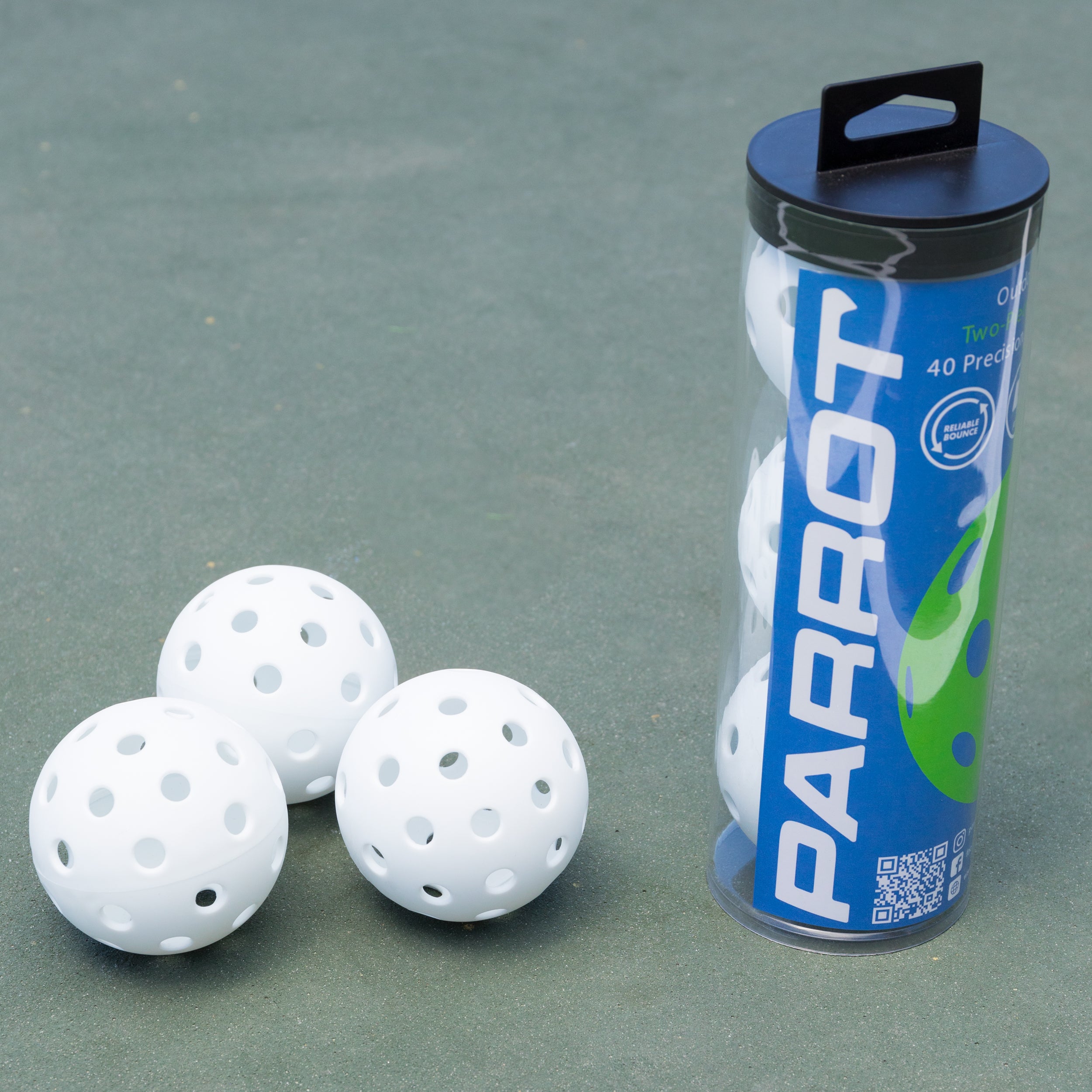 Outdoor Pickleballs - 3 Pack - White