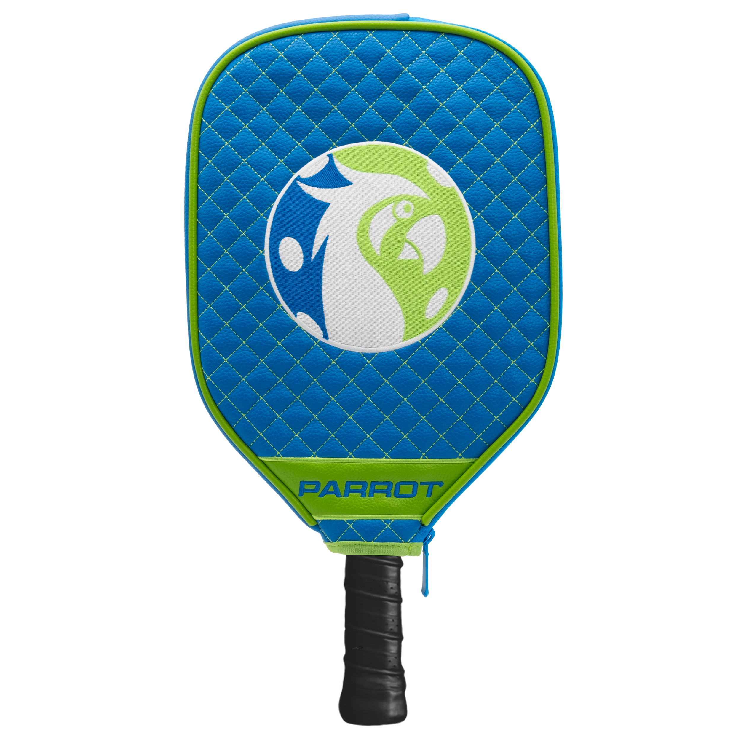 Parrot Paddles Quilted Pickleball Paddle Cover (Blue)