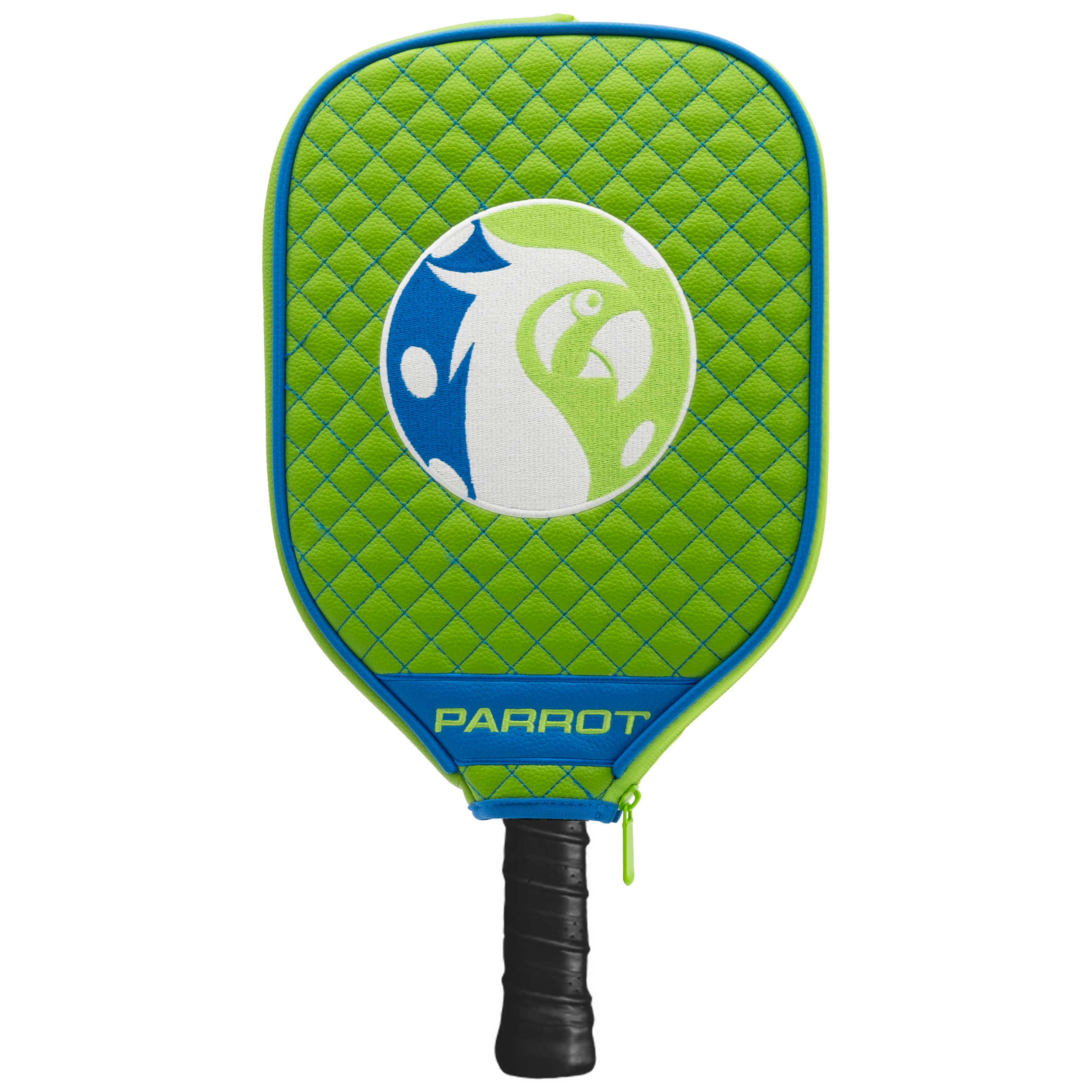 Parrot Paddles Quilted Pickleball Paddle Cover (Green)