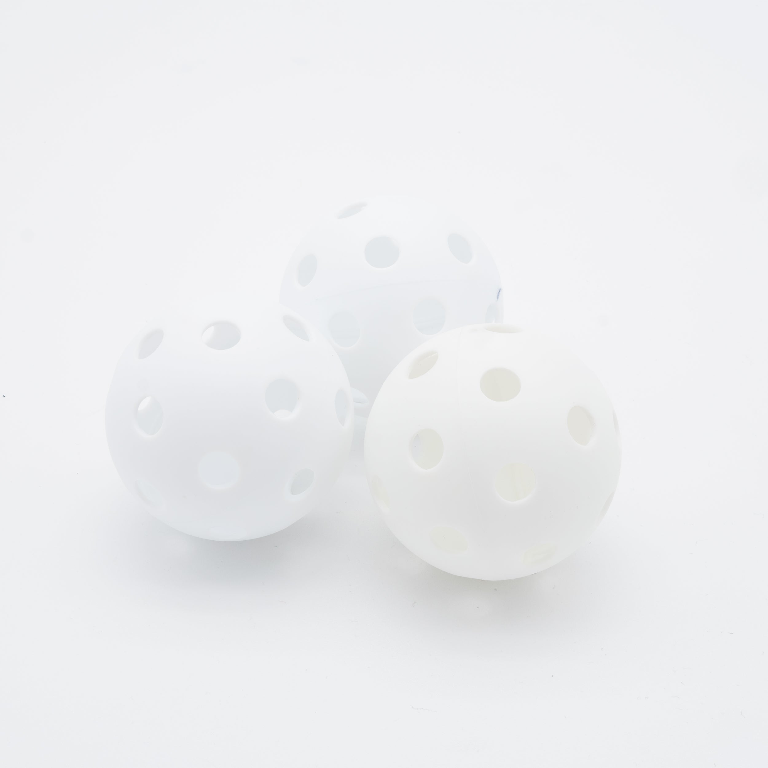 Indoor Pickleballs - 3 Pack - White